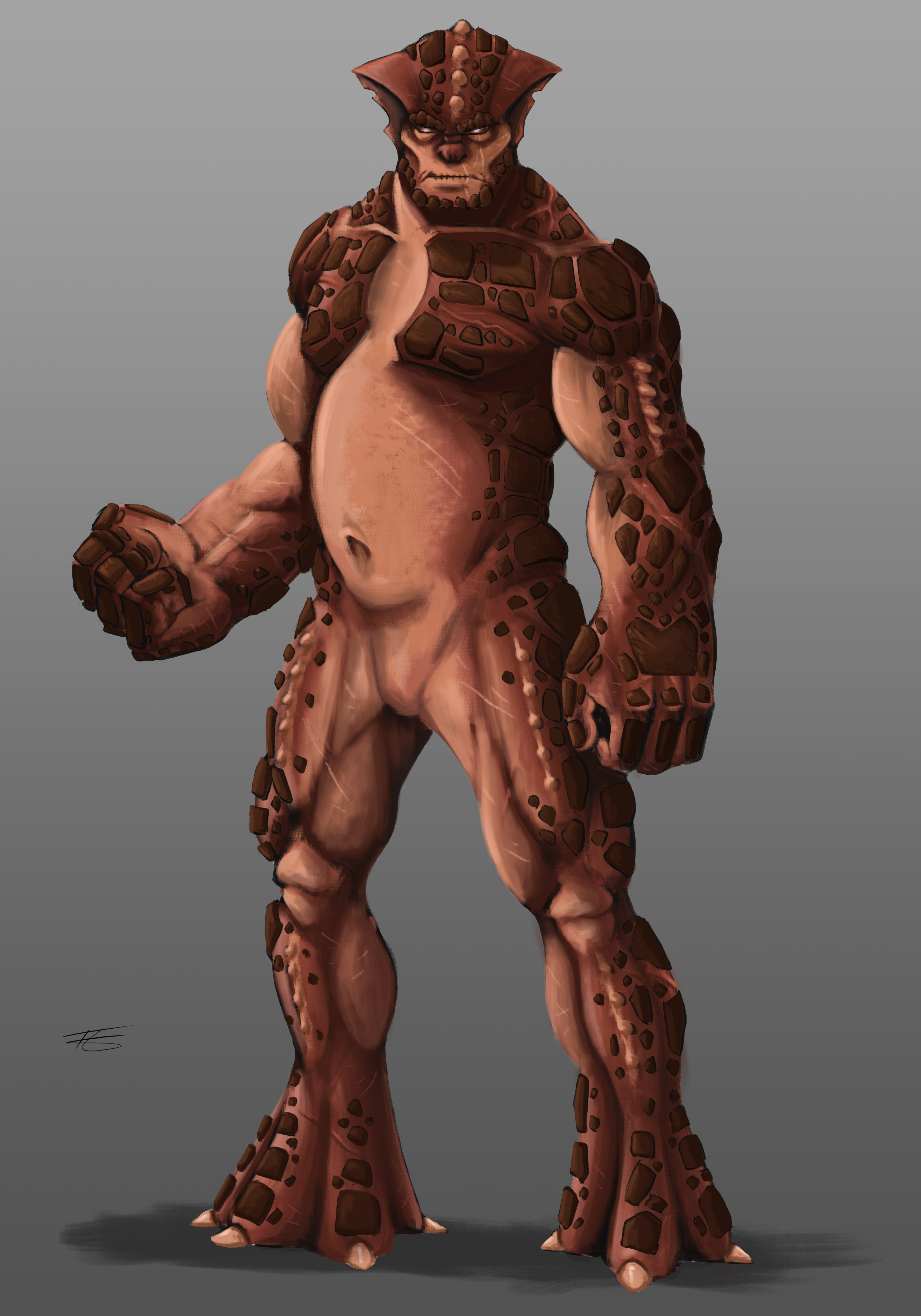 Brute final rendered painting. 