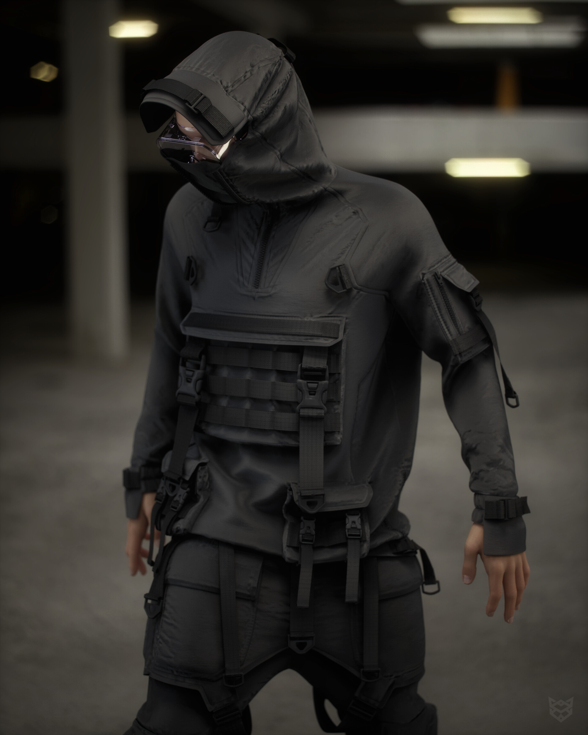 ArtStation - cyberpunk outfit male