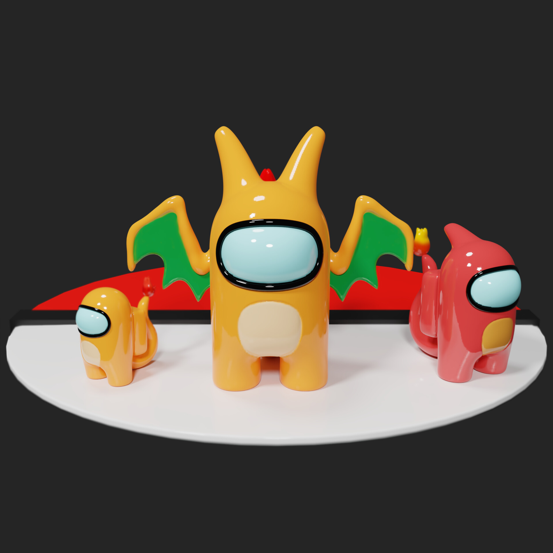 Becca 3d Art Charmander Among Us