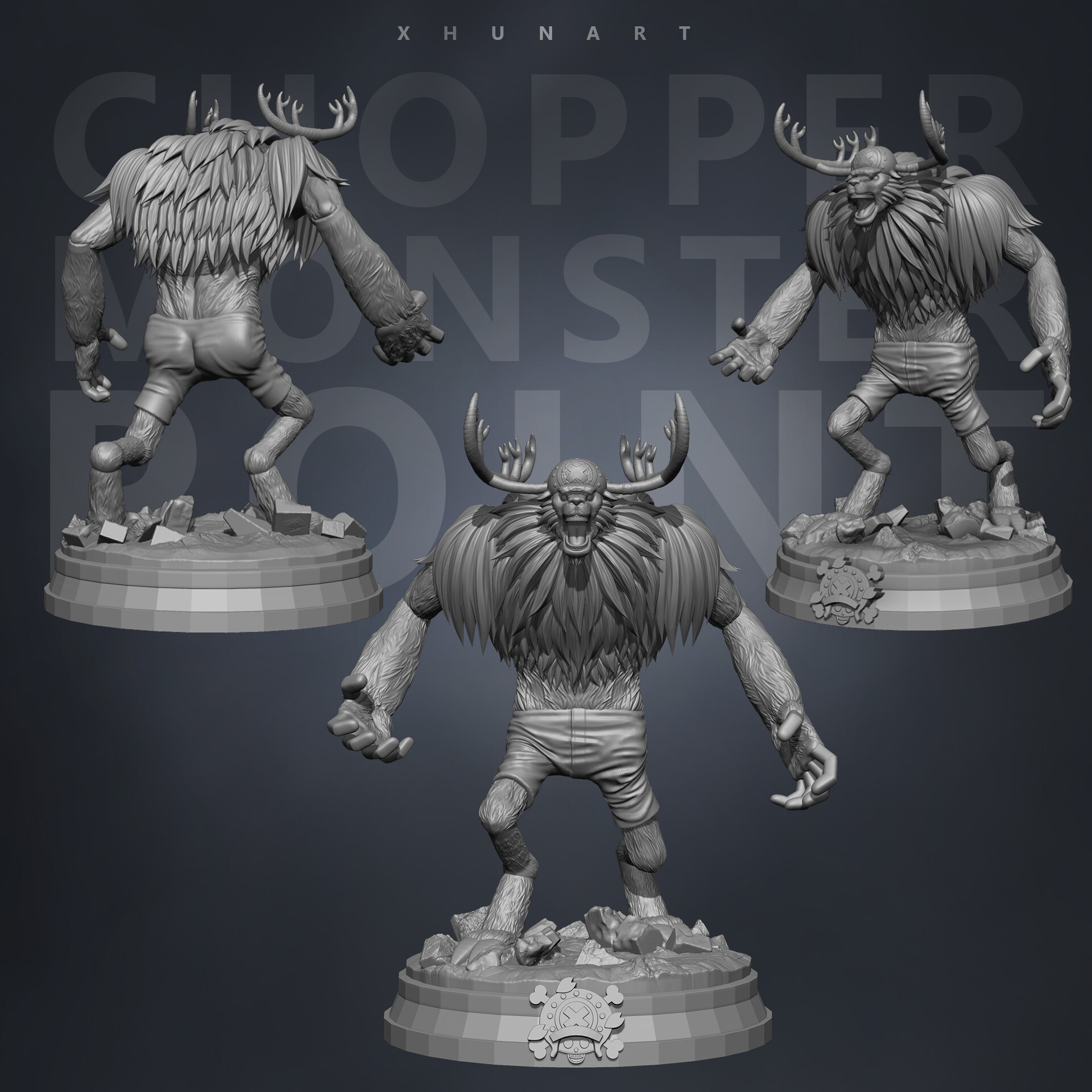 XhunArt - Here's our Chopper monster point statue work in