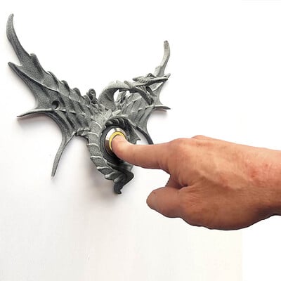 3D printed dragon doorbell LUX DRACONIS