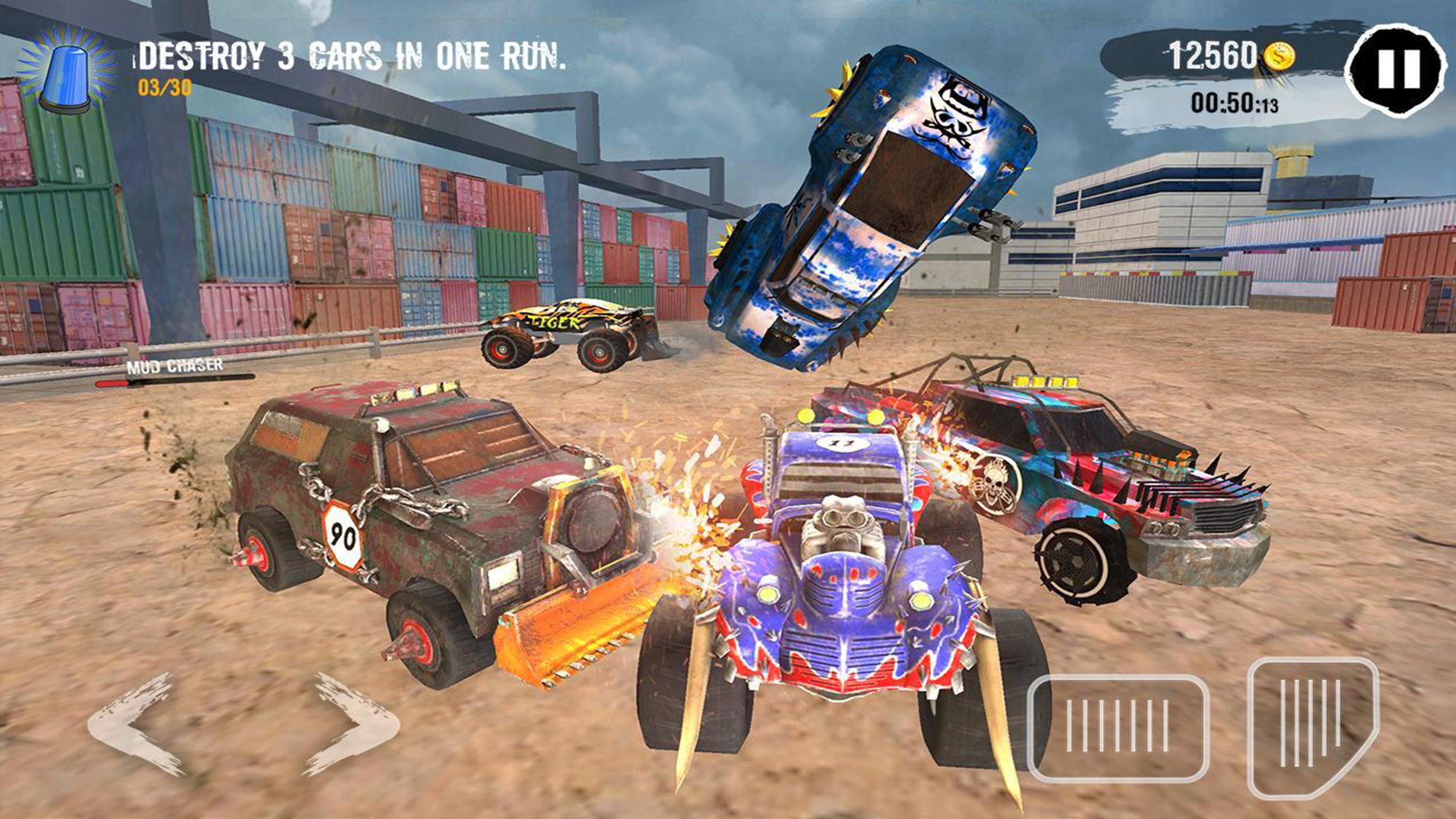 Visual representation of the scale of action in the game
