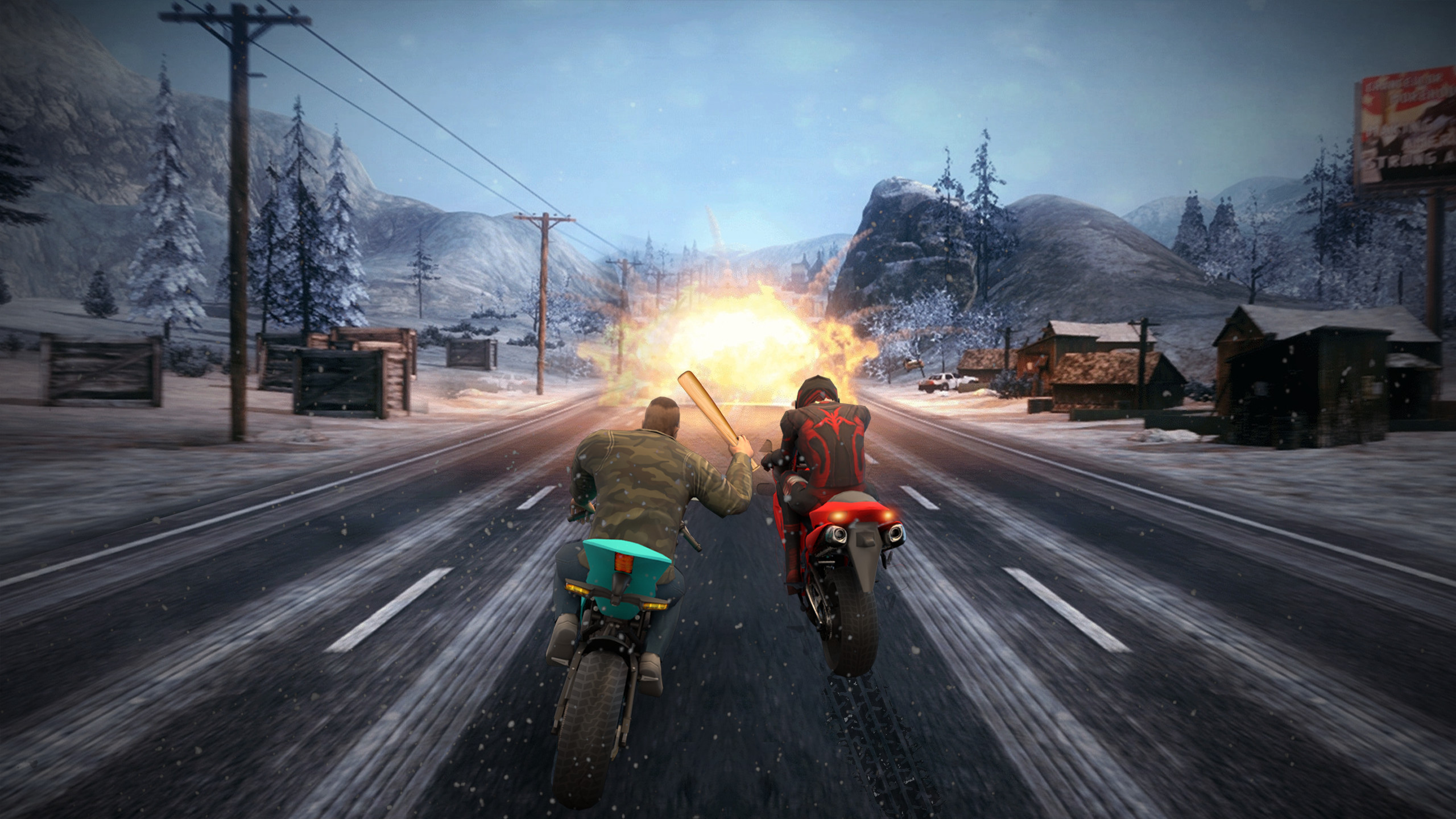 A simulated Action Scene with enormous amount of additional effects