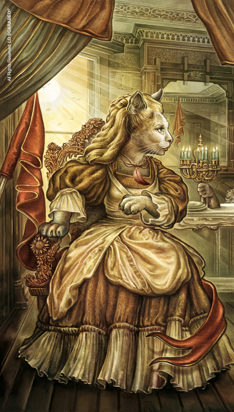 Full view of the card of "The Beauty Cat"