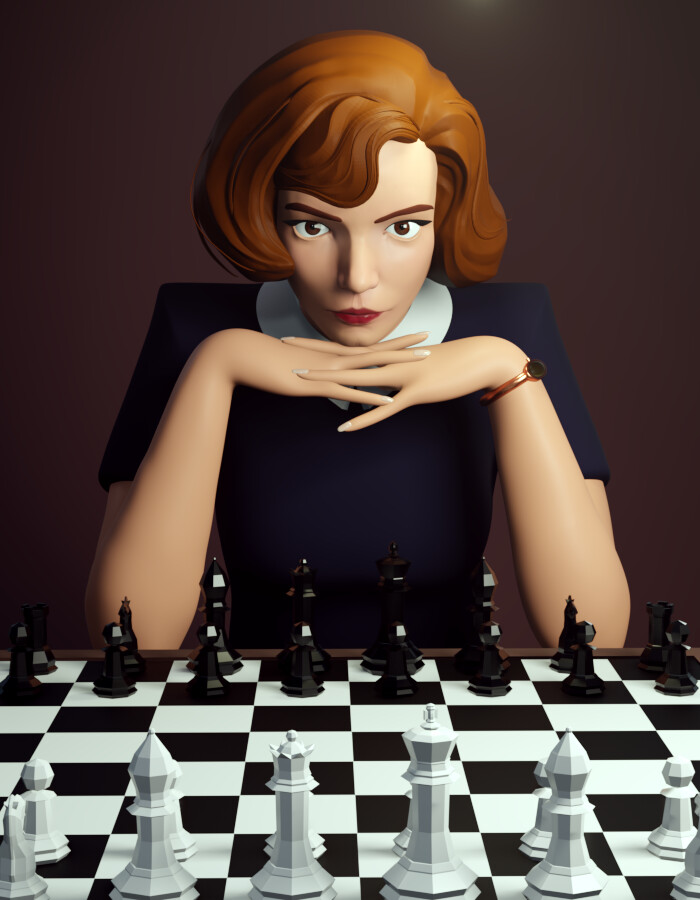 ArtStation - Beth Harmon (The Queen's Gambit)