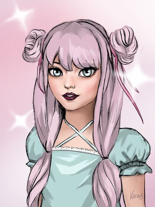 ArtStation - Anime girl with purple hair