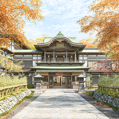 ArtStation - Japanese style architecture