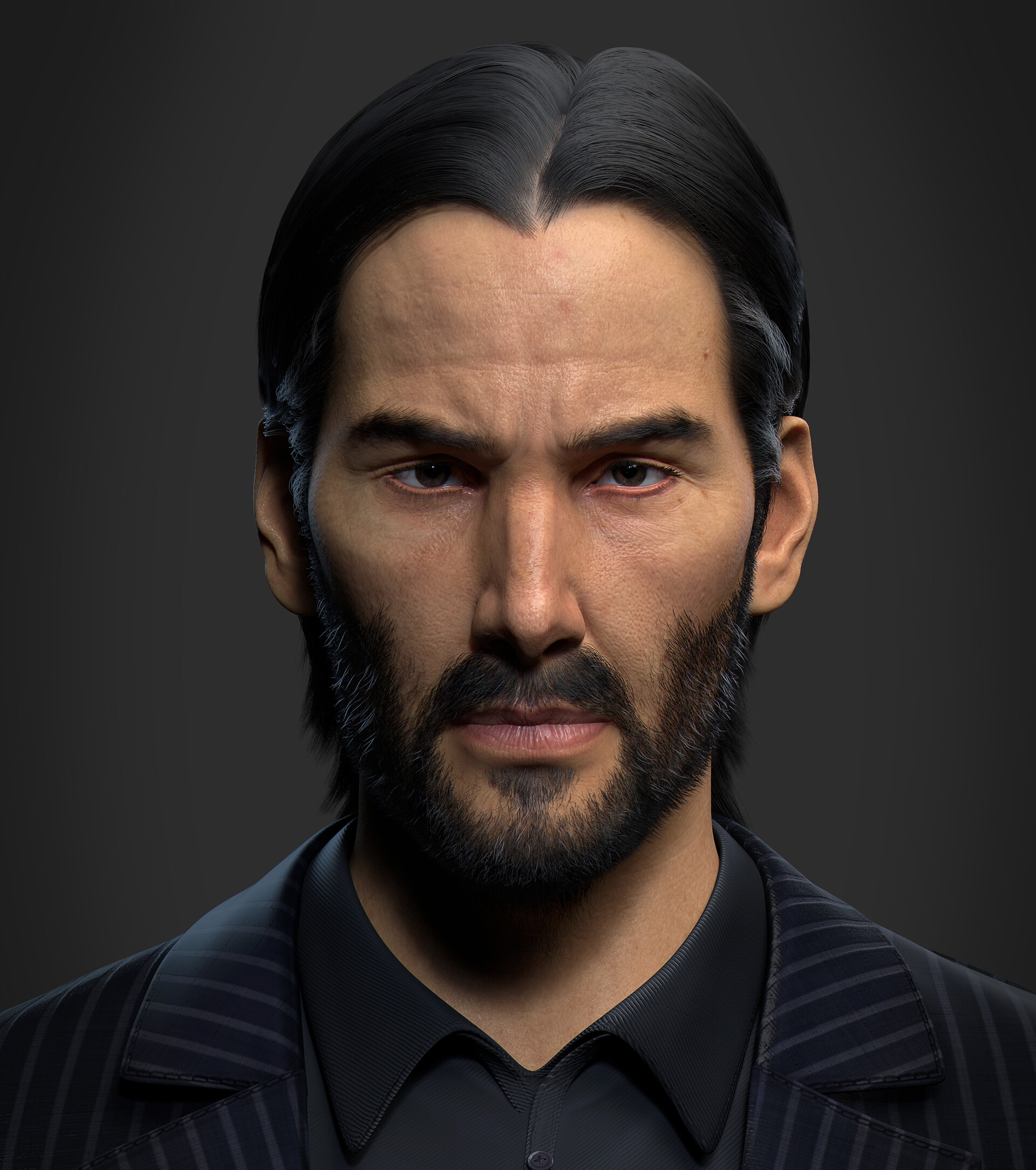 ArtStation - male head 3D Portrait