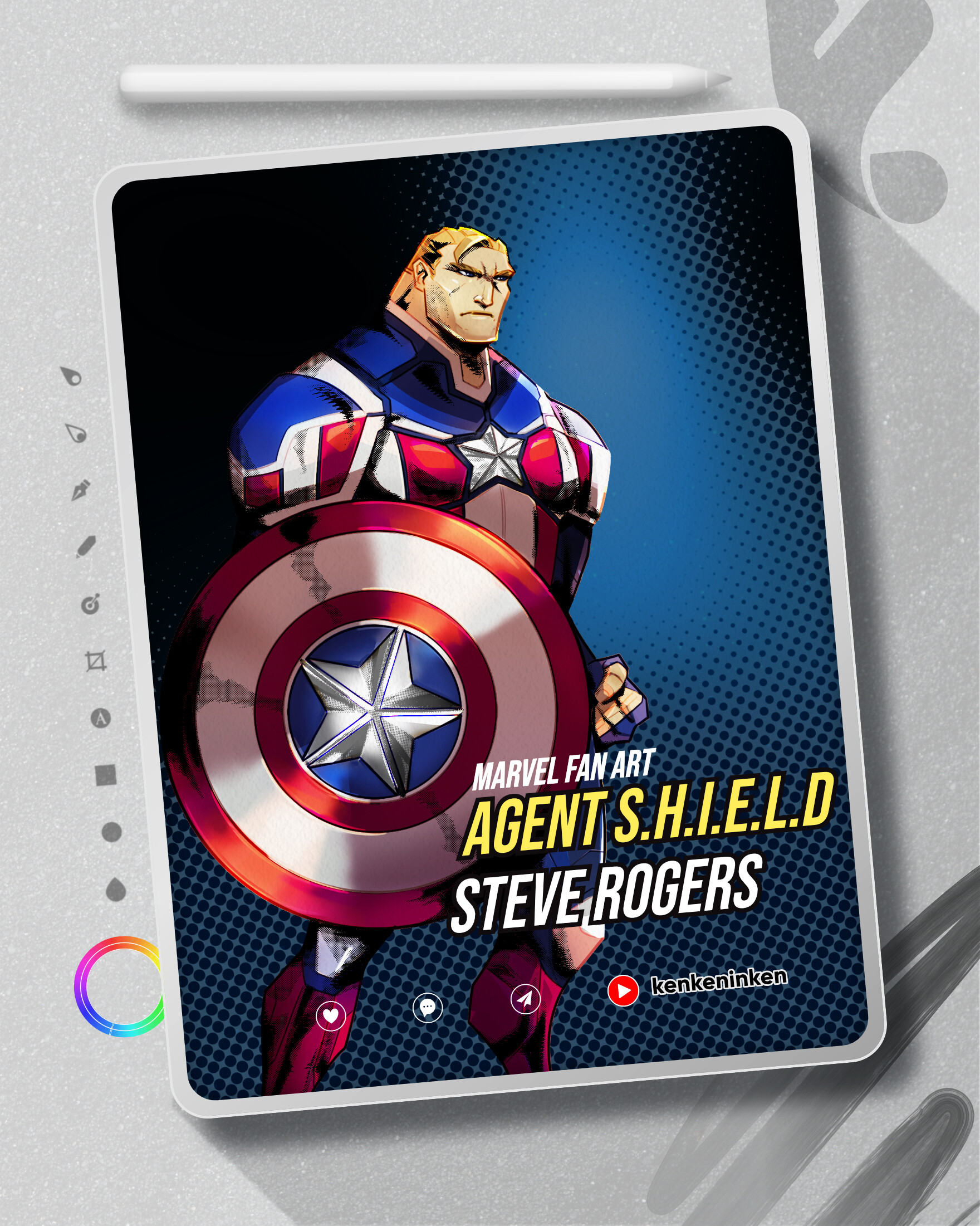 Ken Kenin Ken - ⭐ Marvel Fan Art - Agent S.H.I.E.L.D Steve Rogers