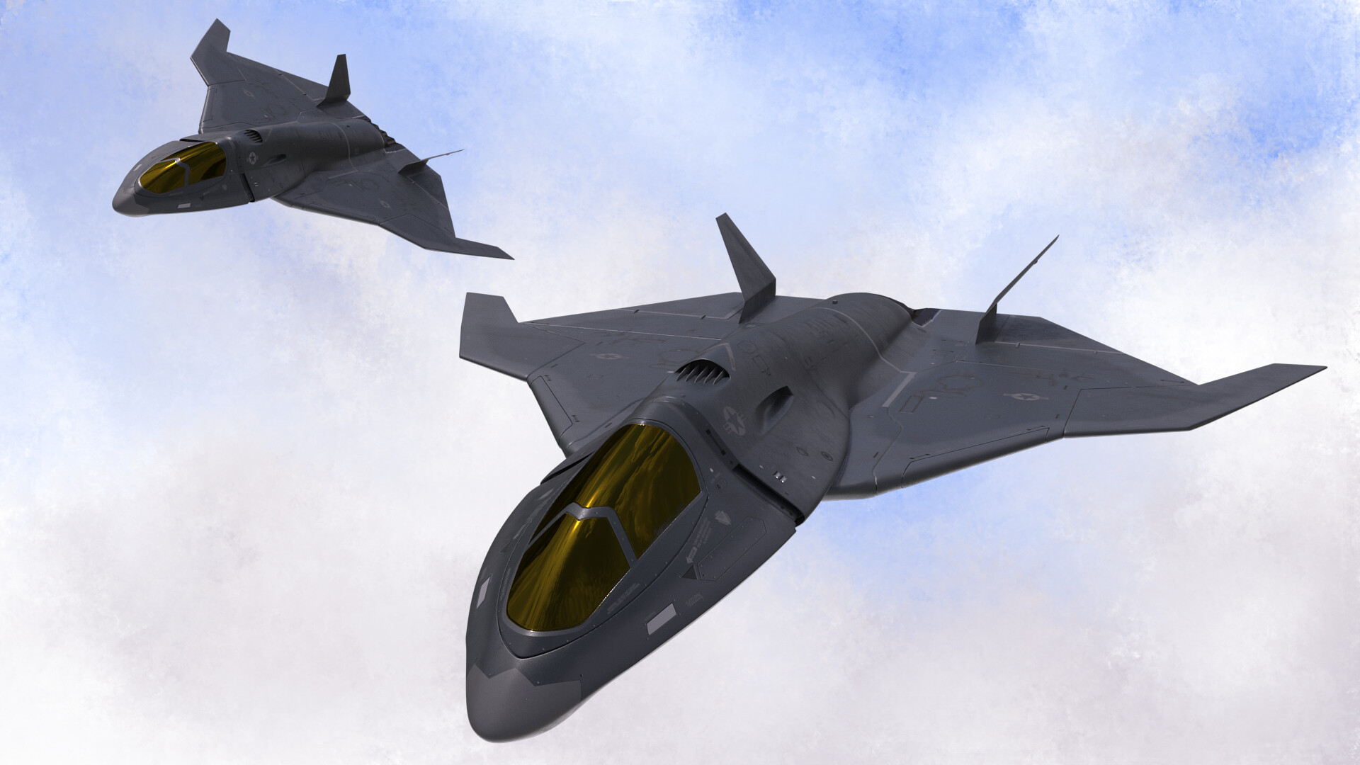 ArtStation - Concept futuristic fighter F-28