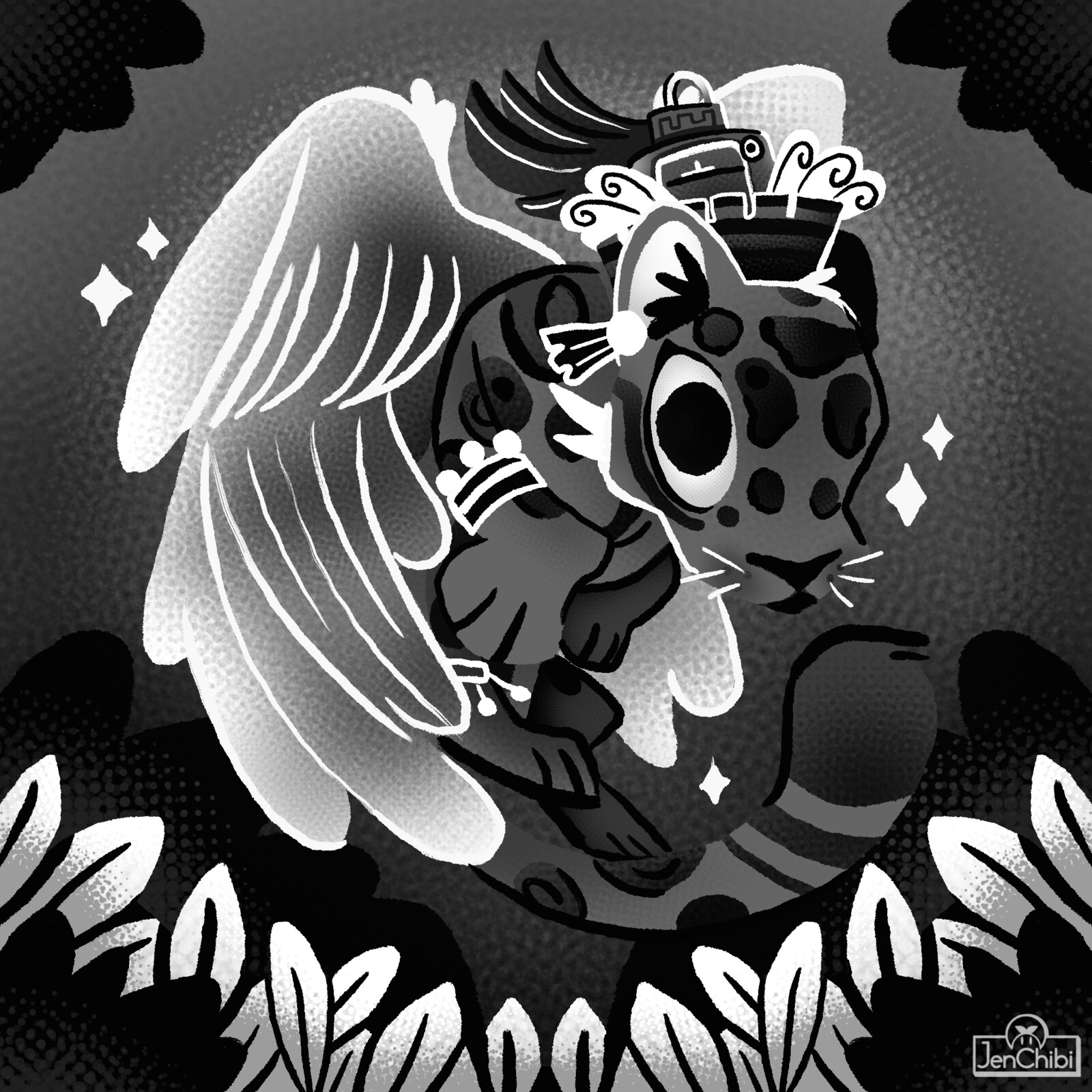 La Comitzahual, the white woman or Winged Tigress