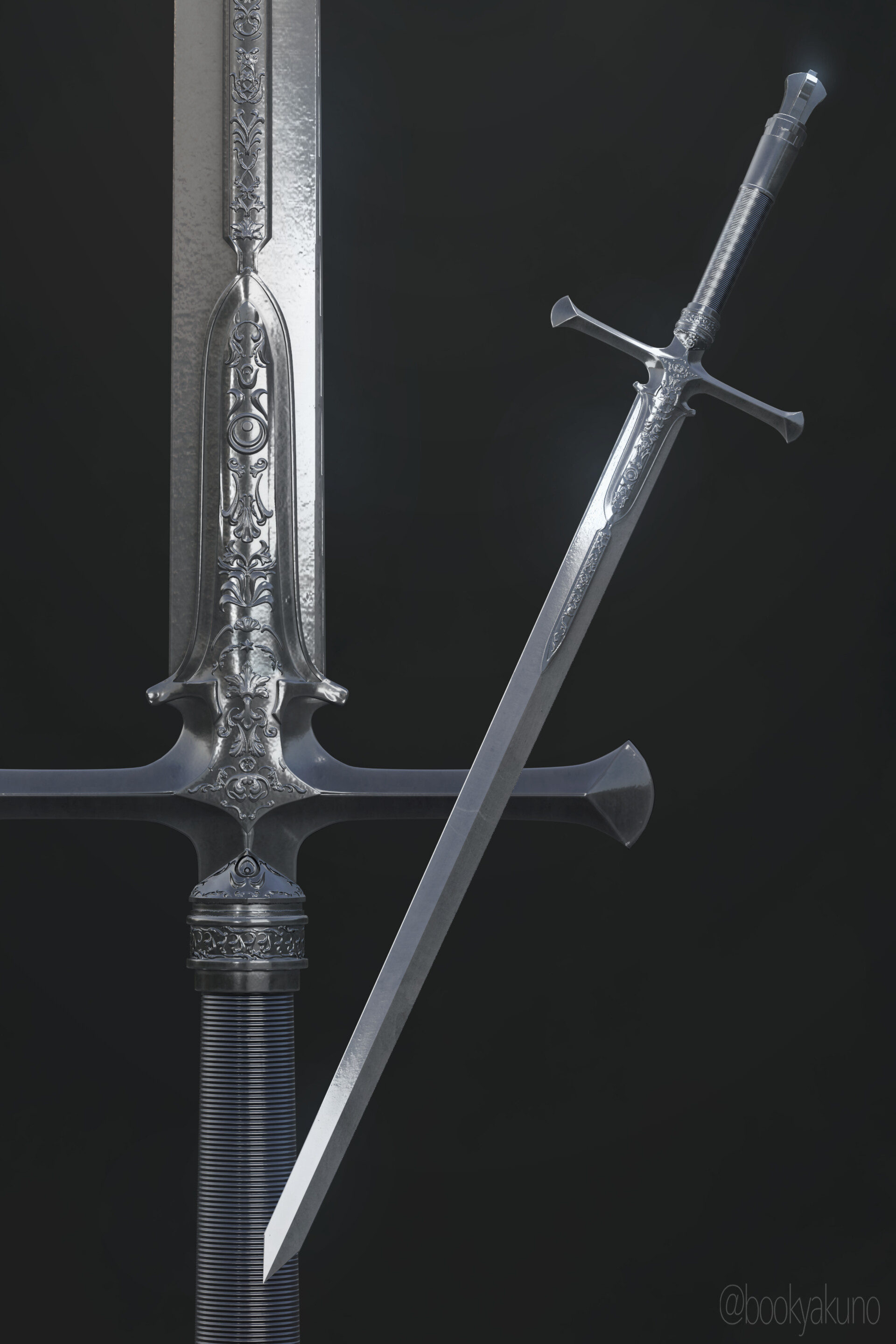 bookyakuno-silver-knight-straight-sword-
