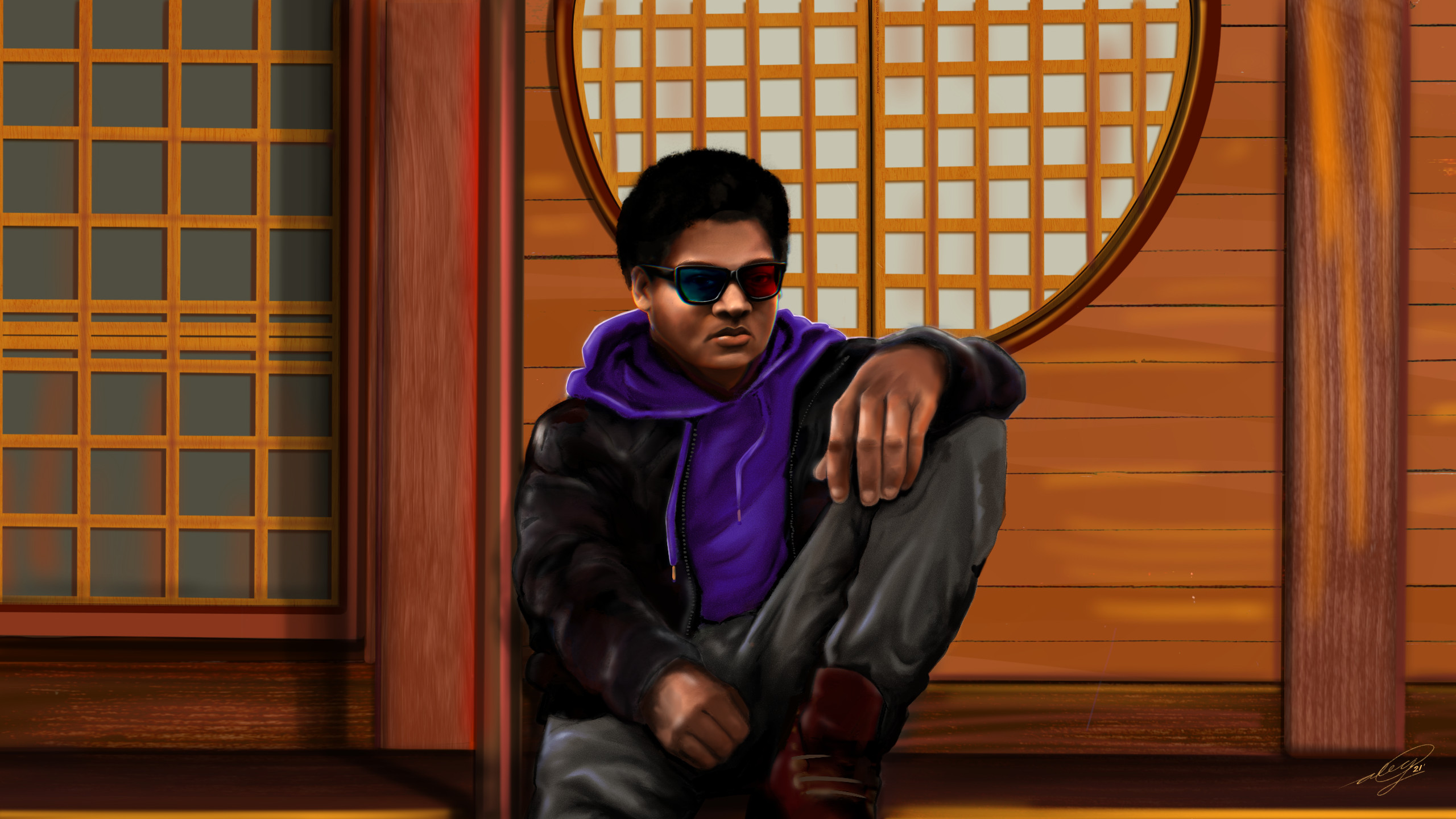 painting the background