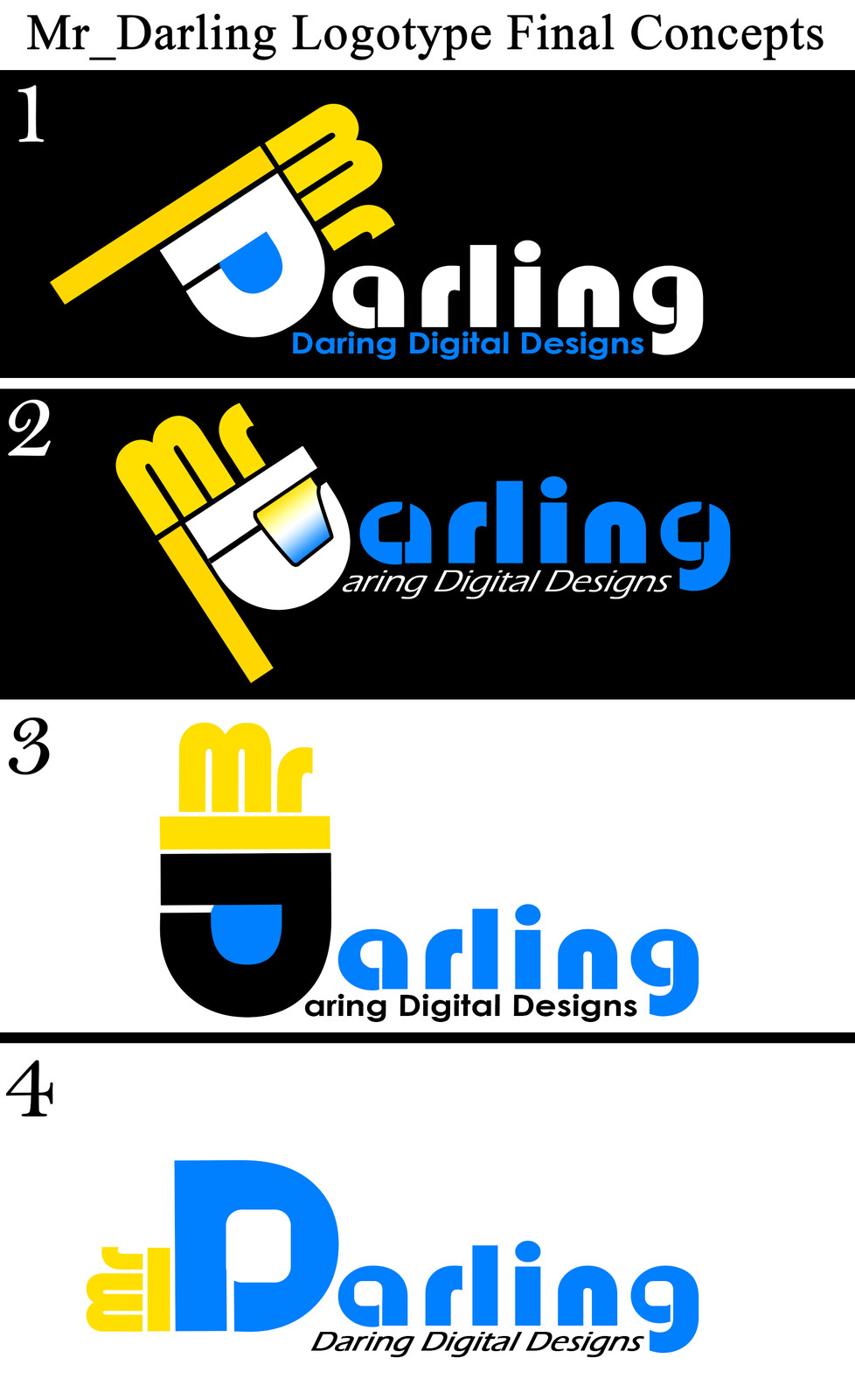 Third Round of Mr_Darling Logotype Concepts