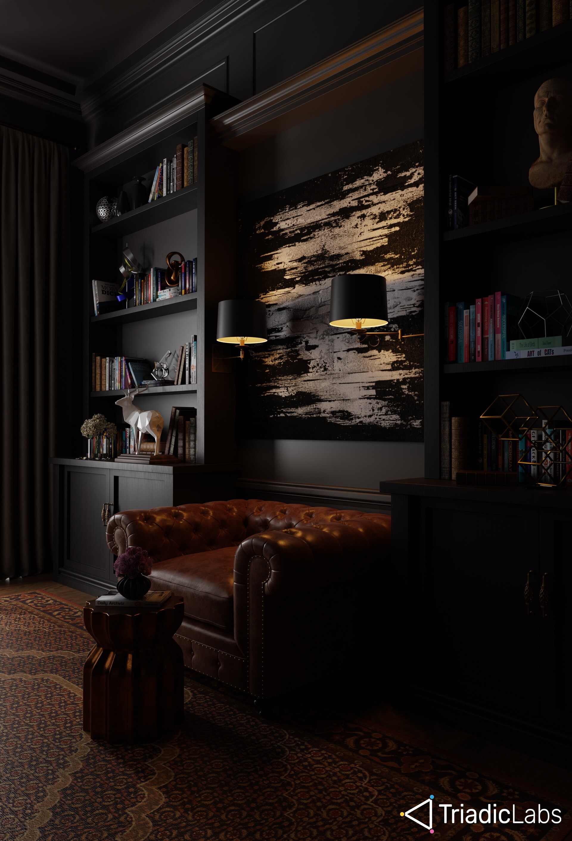 Discover Dark Office Art: Moody Aesthetics for Creative Spaces