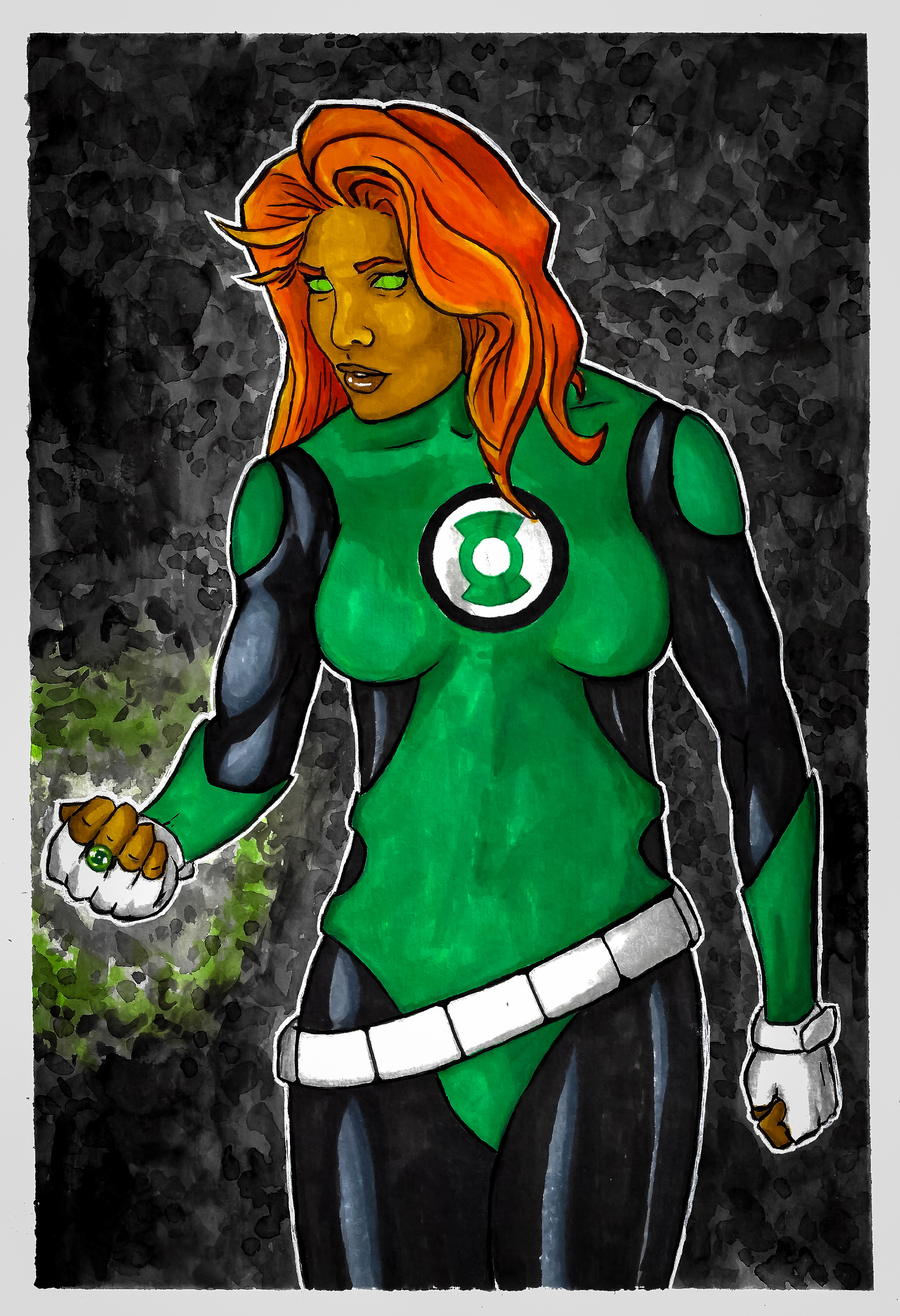 Green Lantern fan art. Original character and costume design. 