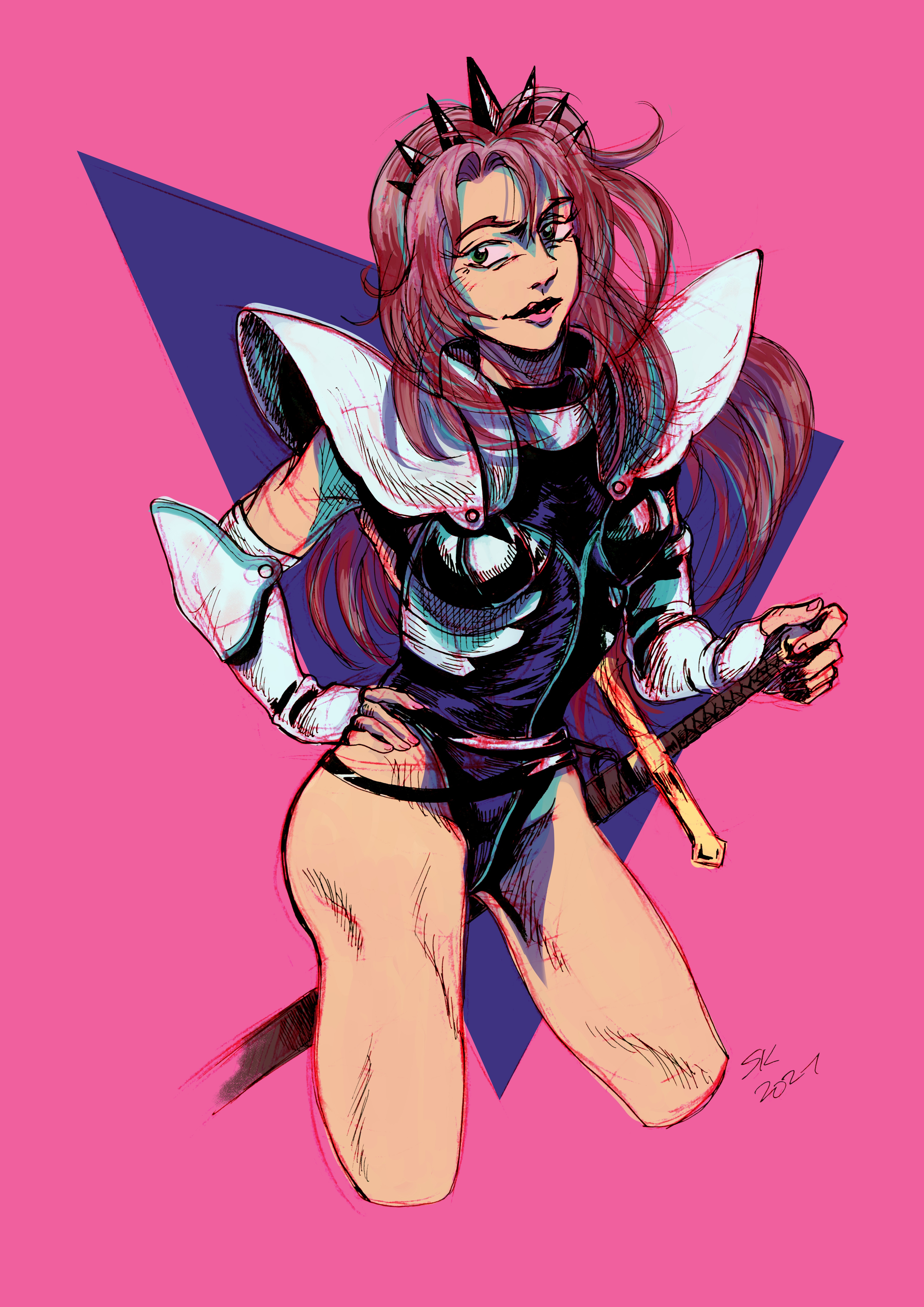 Colouring the scanned version in digital.