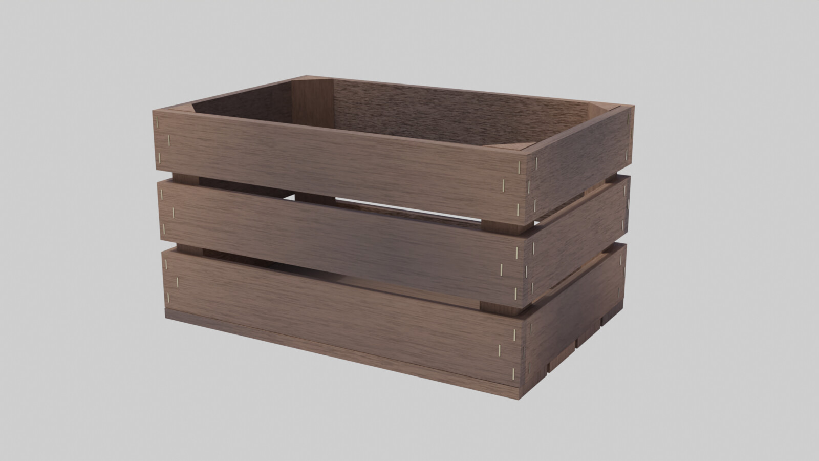 Wooden Crate with burn marks render 1