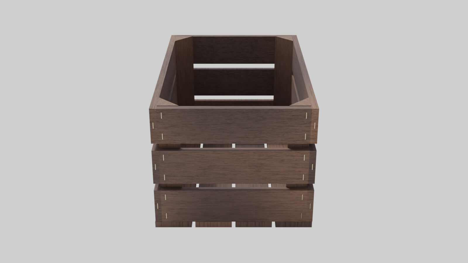 Wooden Crate with burn marks render 2