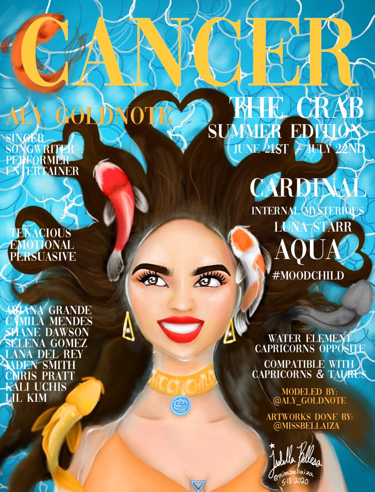 Missy Belleza - Cancer Vogue, missbellaiza, Digital Illustration, 2020