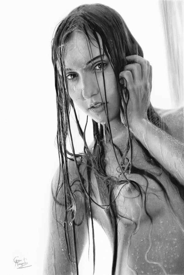 Caius Augustus - Pencil Drawings Hyperrealism -Nude