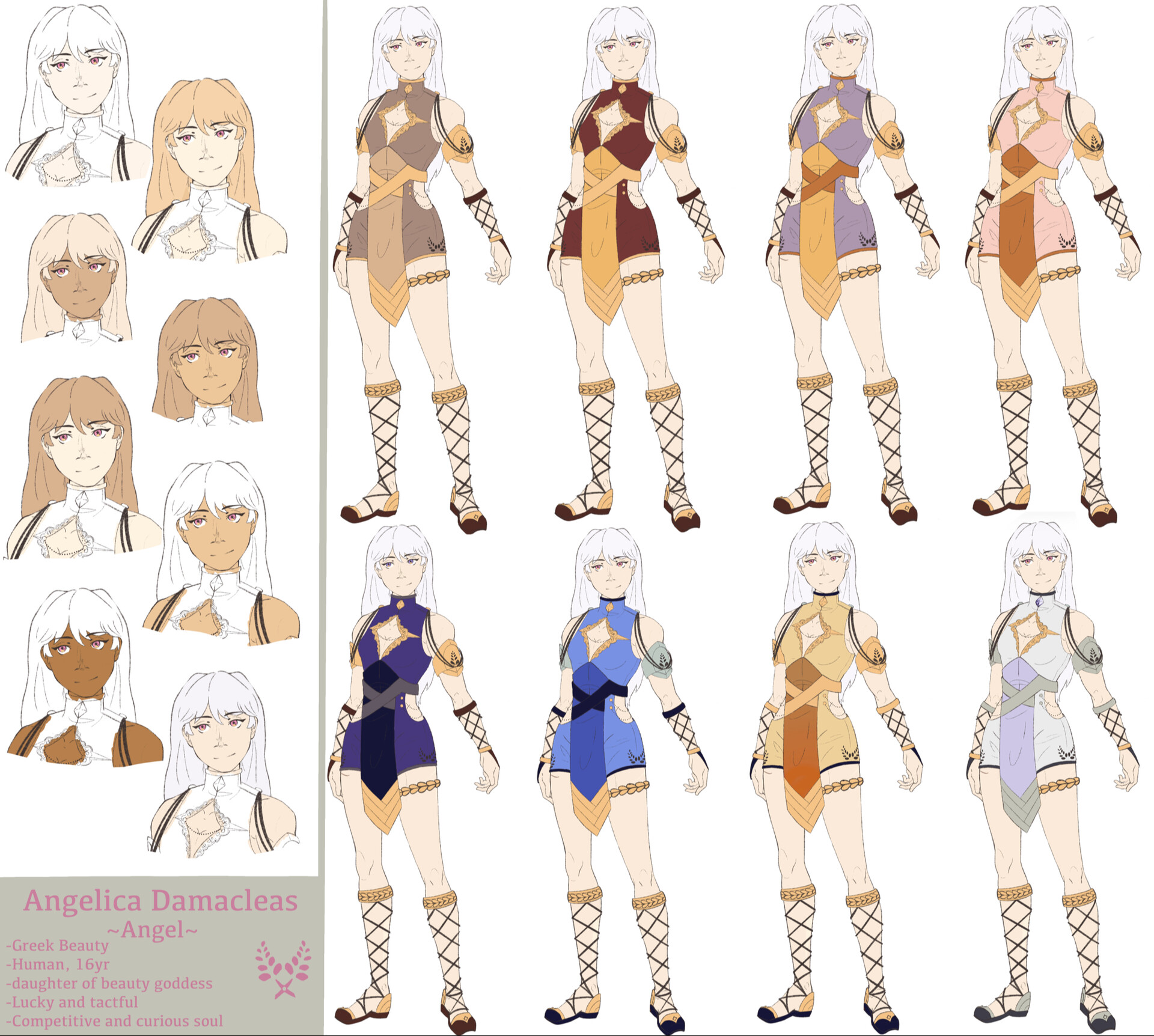 ArtStation - Angel concept, color palettes