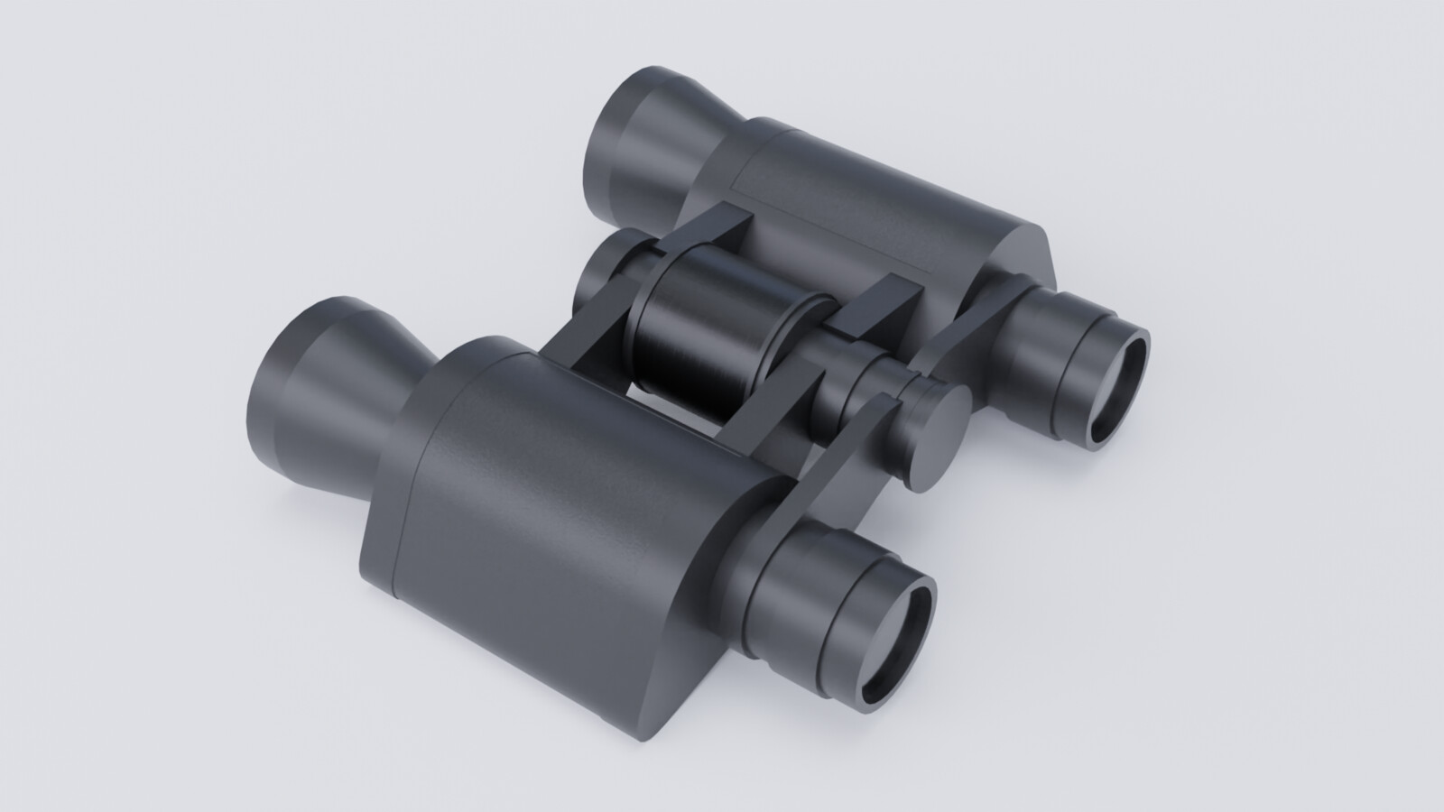Binoculars low poly render 3