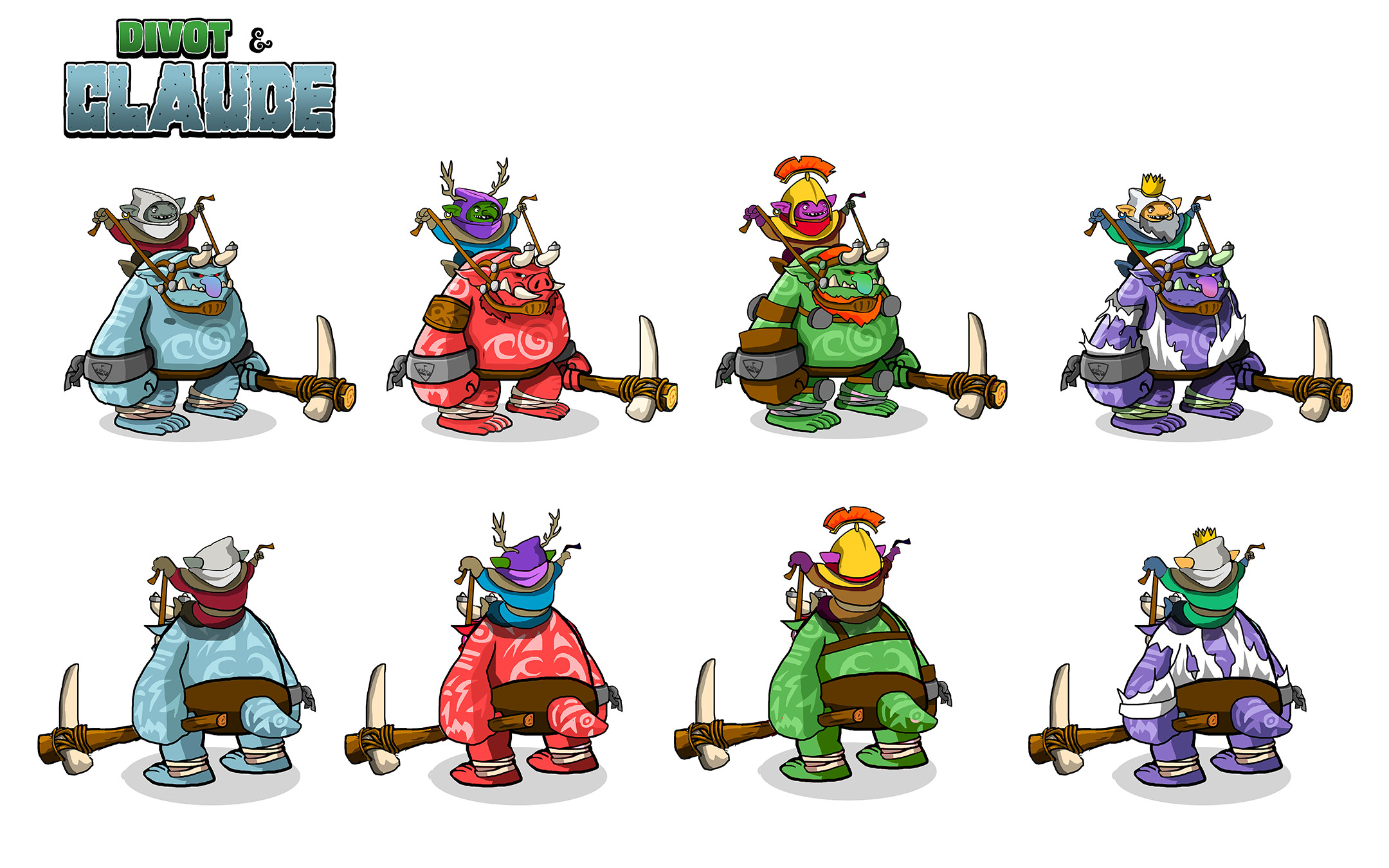 character concept drawings for varying character levels