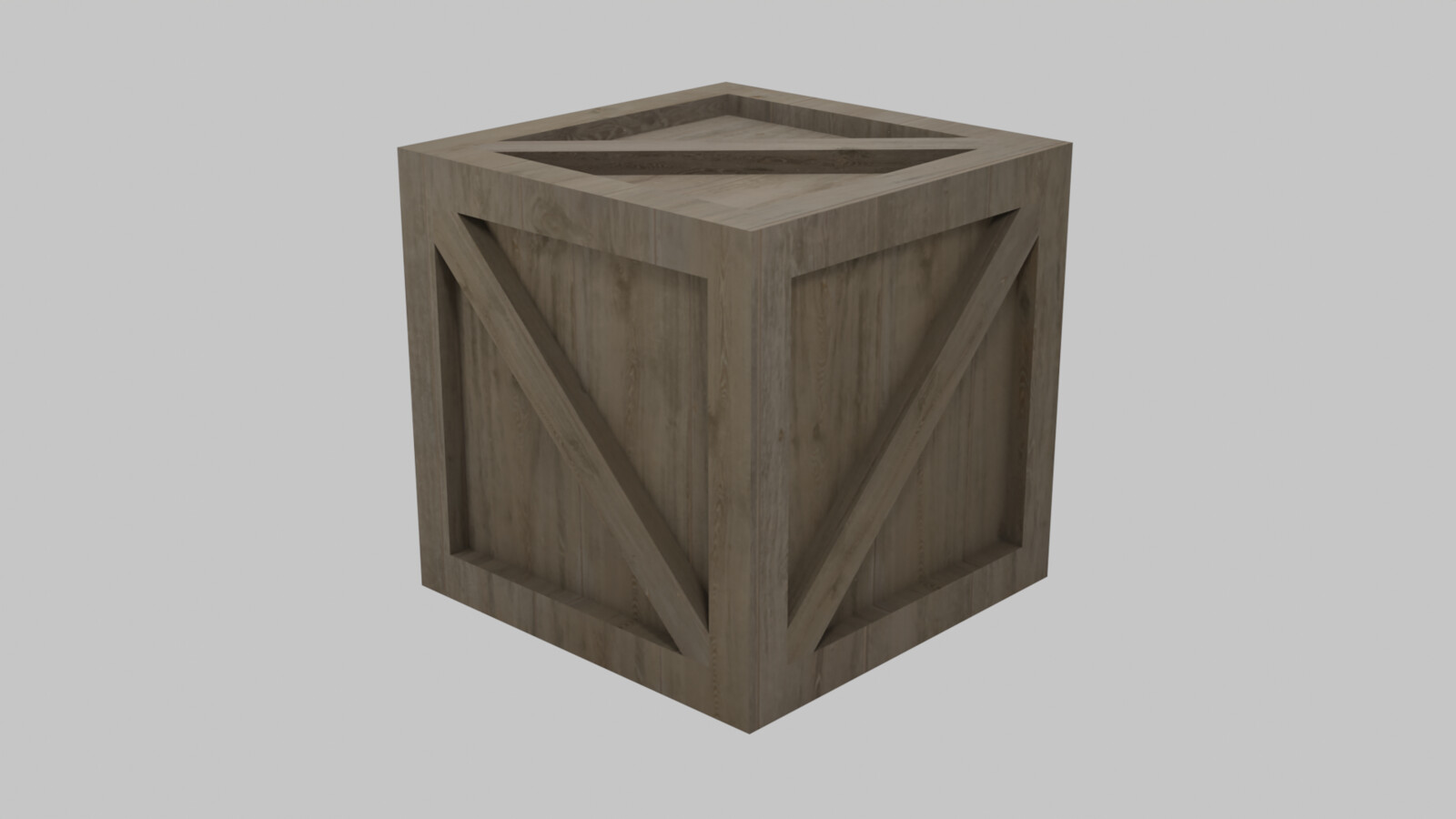 Wooden Crate 1 Render