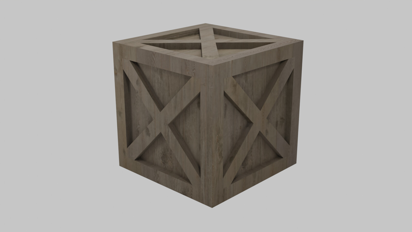 Wooden Crate 2 Render