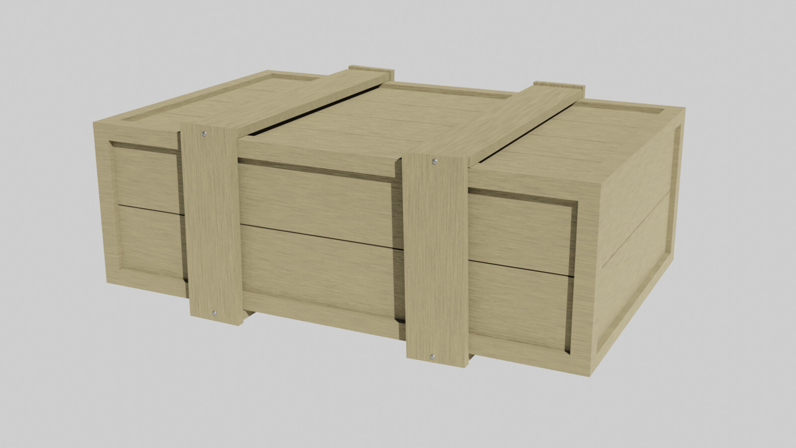 Wooden Crate 5 Render