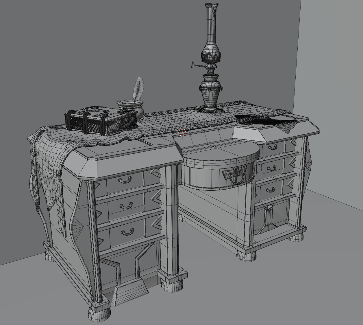Desk/Objects wireframe