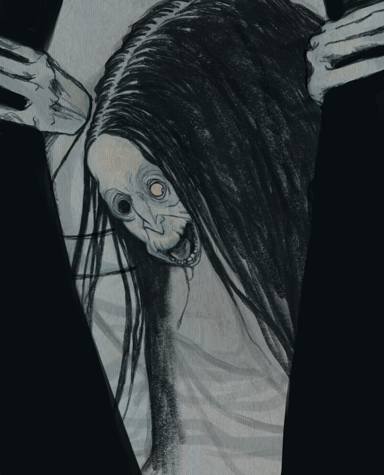 I sketched a lot of random creepy ugly characters to break art block and explore ideas. This creepy hag didn't make the cut.