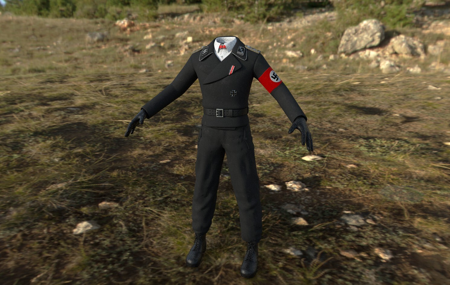 Deviate Brighten often clifftonicstudios . - A Hugo Boss ss Nazi uniform for my game.