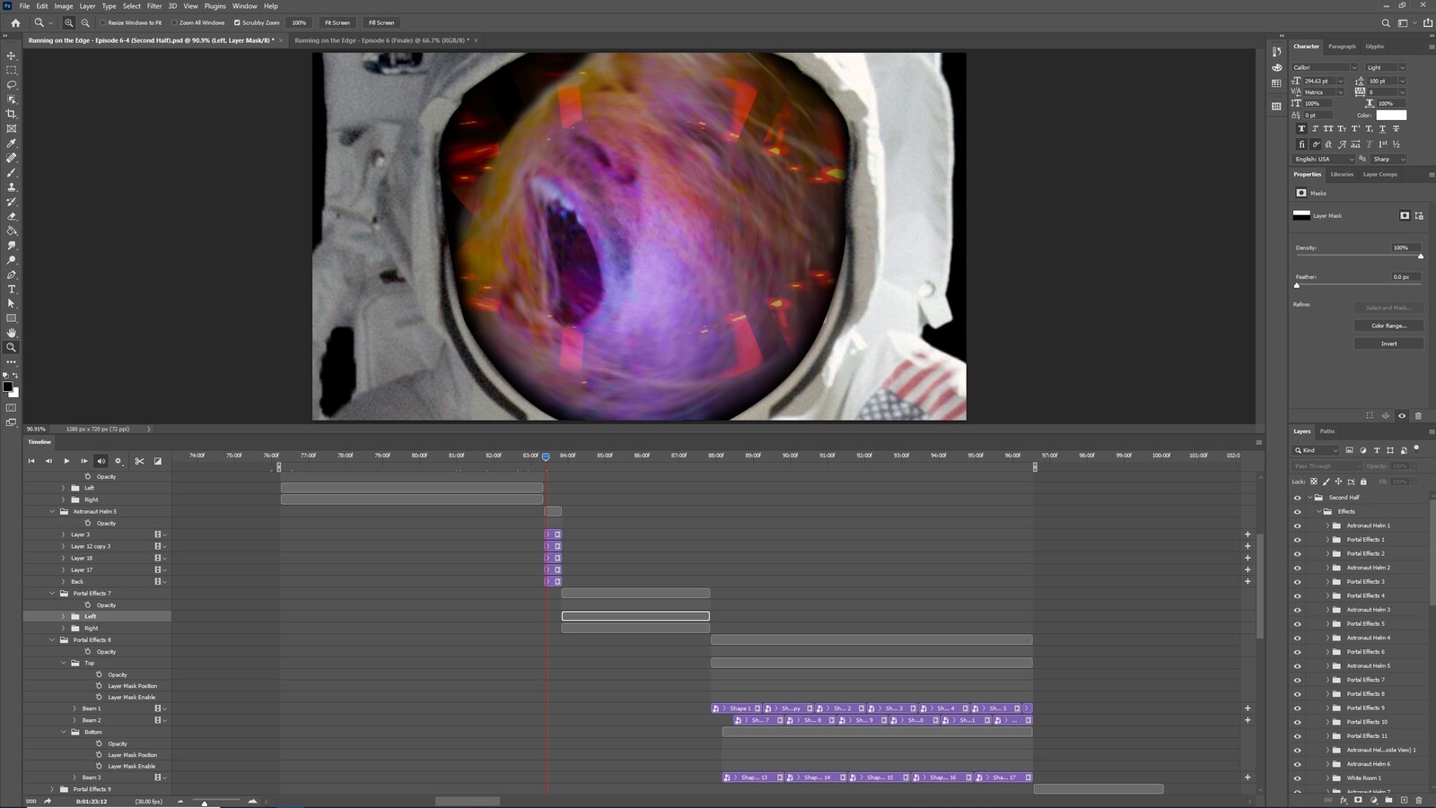 The "2020: A Time Oddity, Part 4" visual effect within Photoshop video editor
