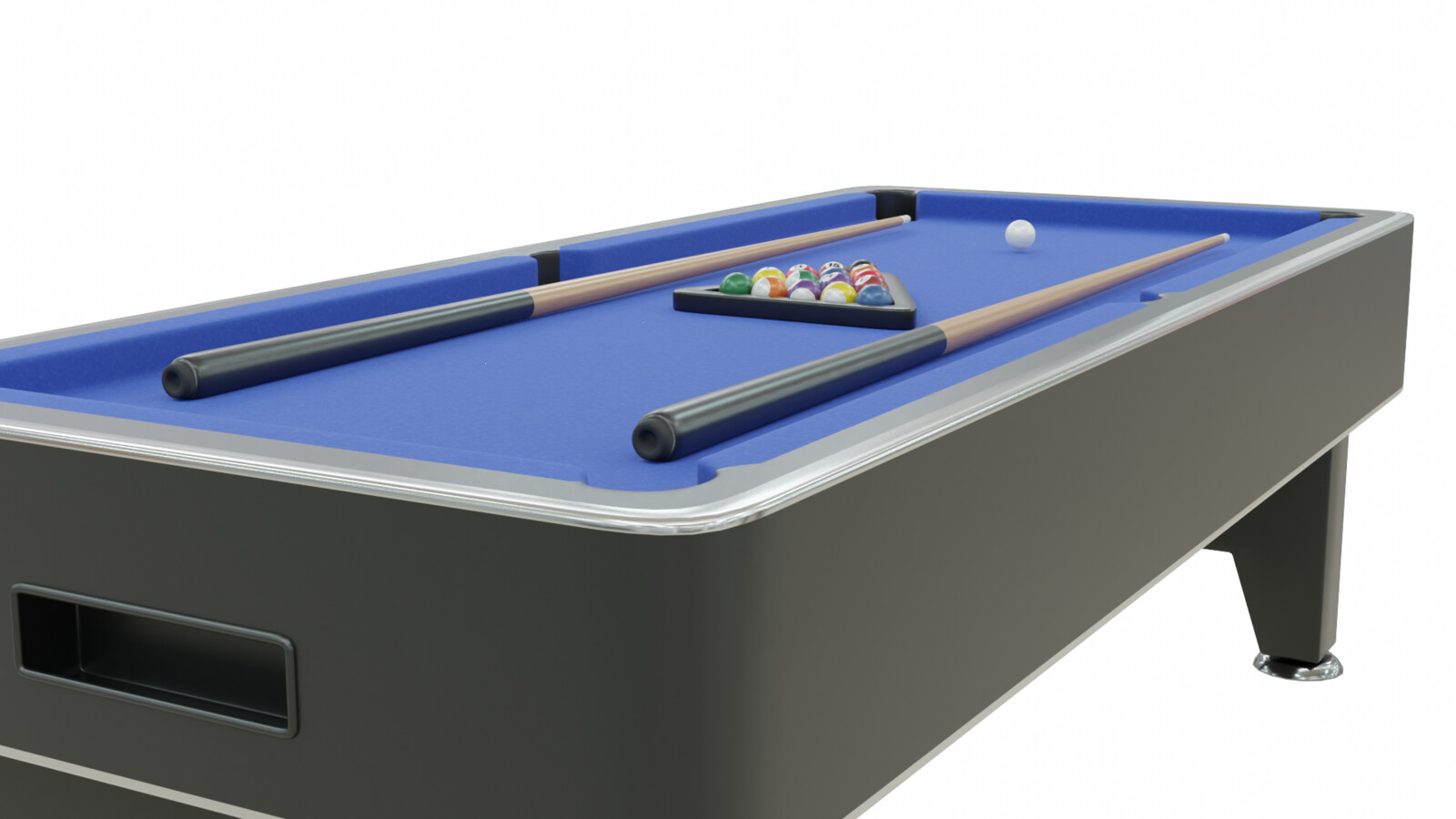 Pool Table with accessories render 1