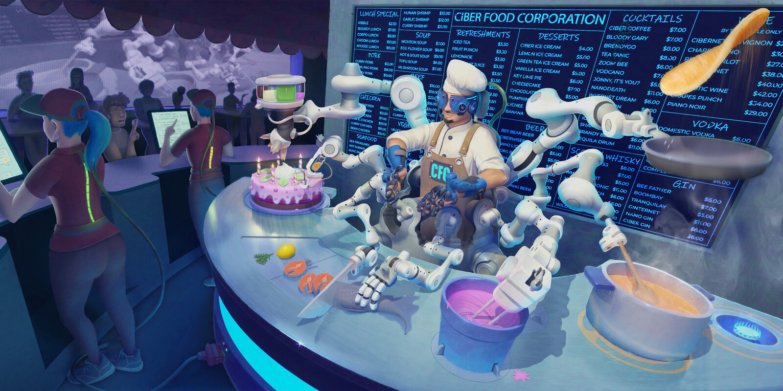 Cyber cafe cyber-cafe