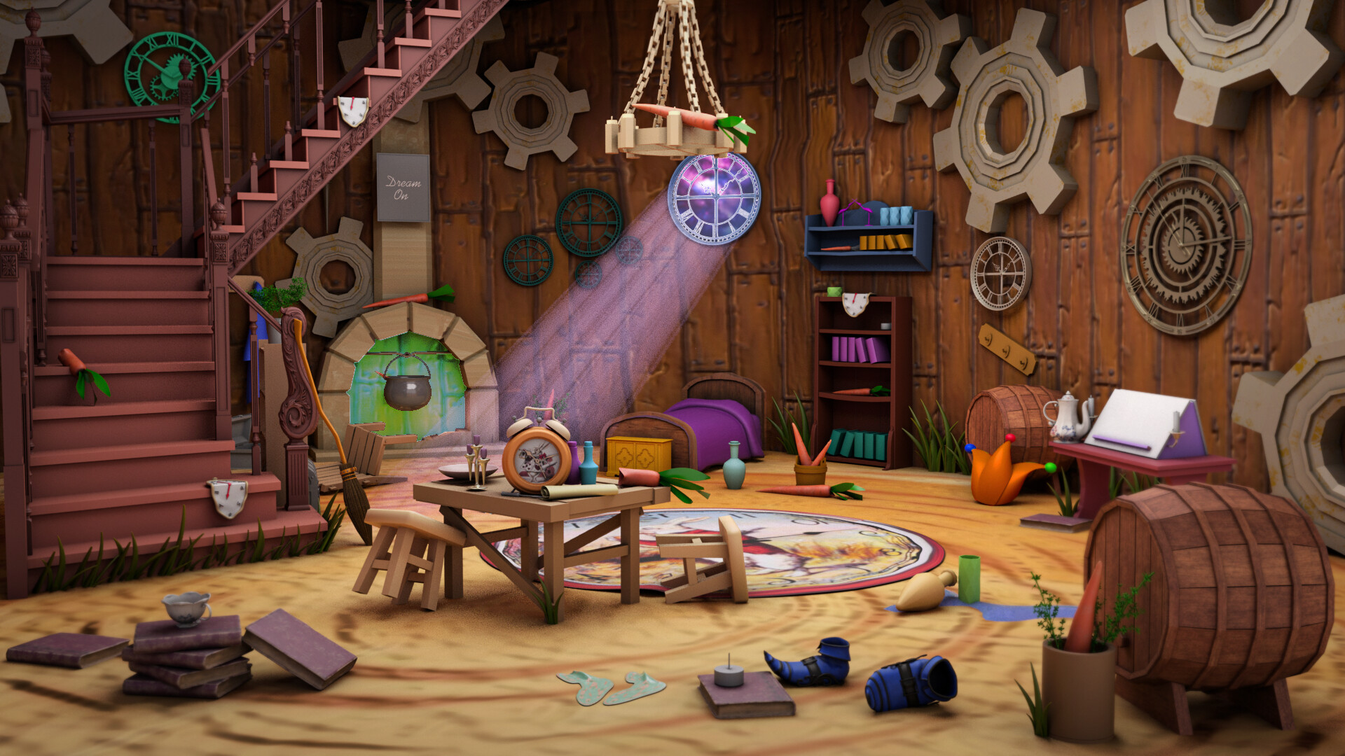 ArtStation - Alice in wonderland : Rabbit House Environment