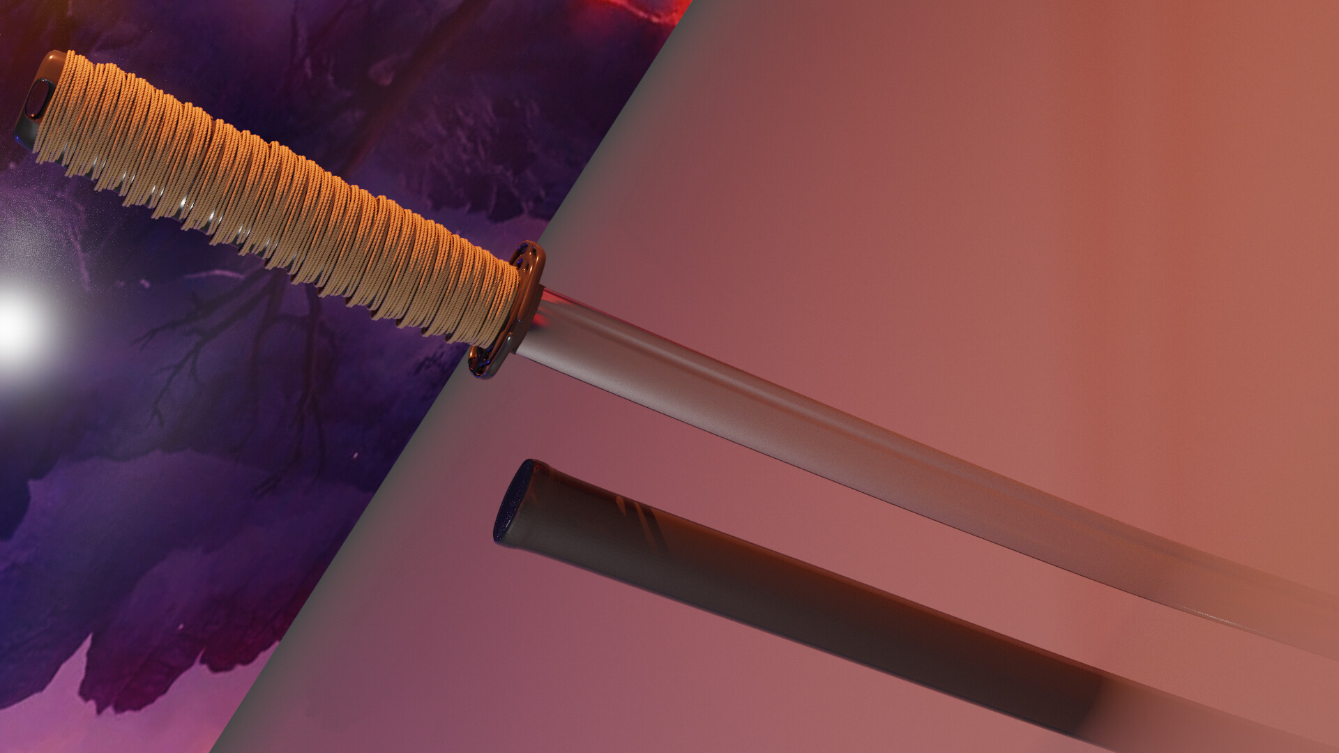 ArtStation Katana with rope