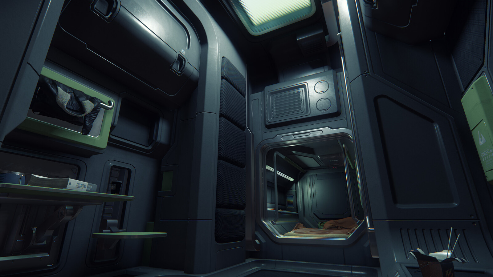 I did the first pass on the  sleeping quarter/habs but it had a second pass by another artist.