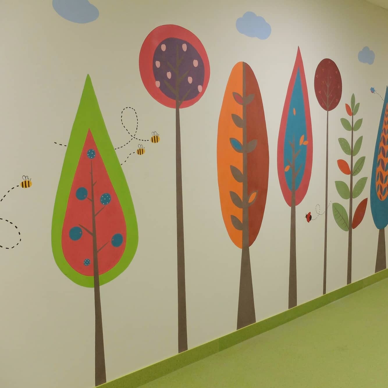 ArtStation Wall painting in the hall of kindergarten.
