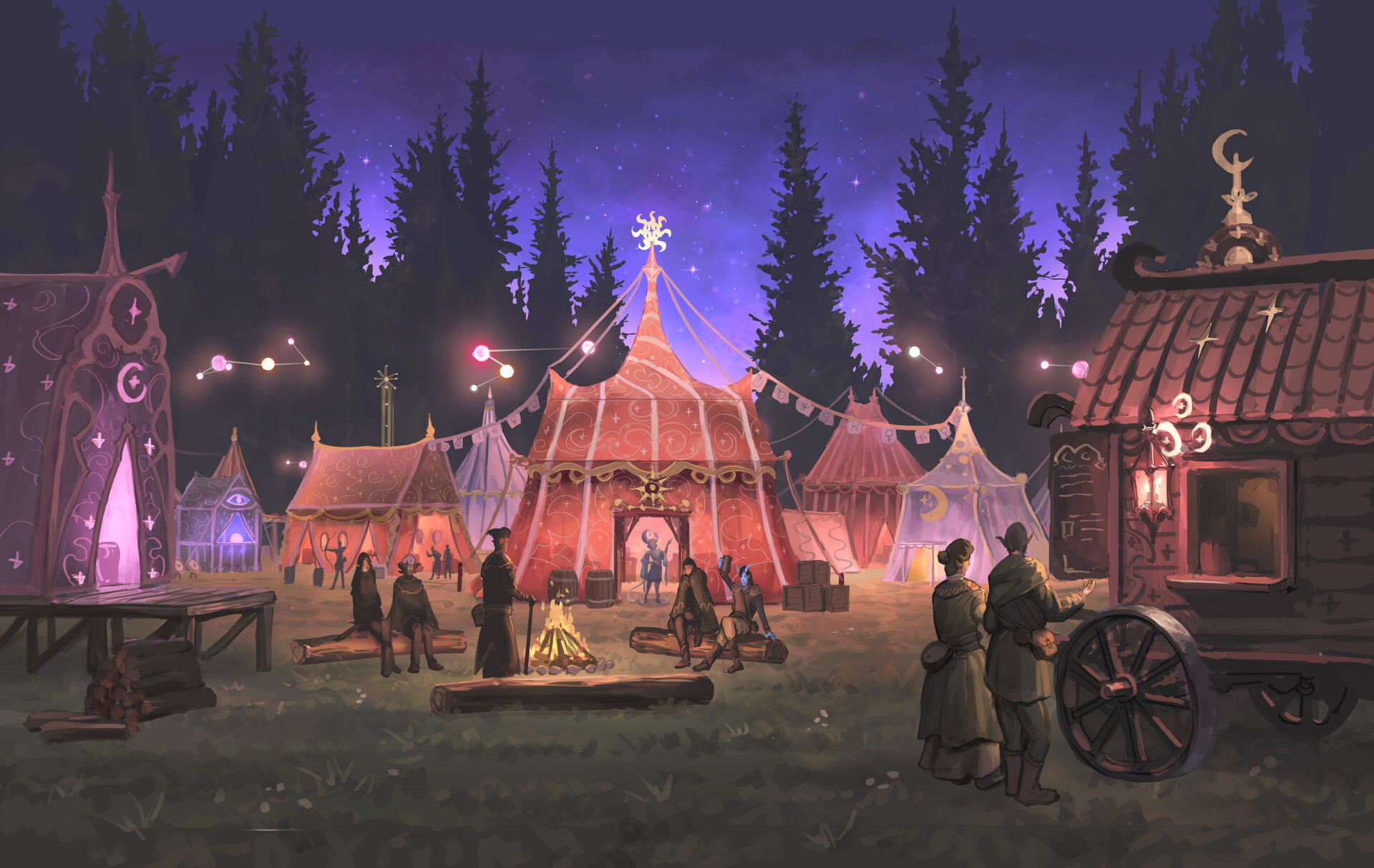 Welcome to Saturnina’s Wonderland of Wizardry and Witchery! I sure hope no murders happen on our big opening!