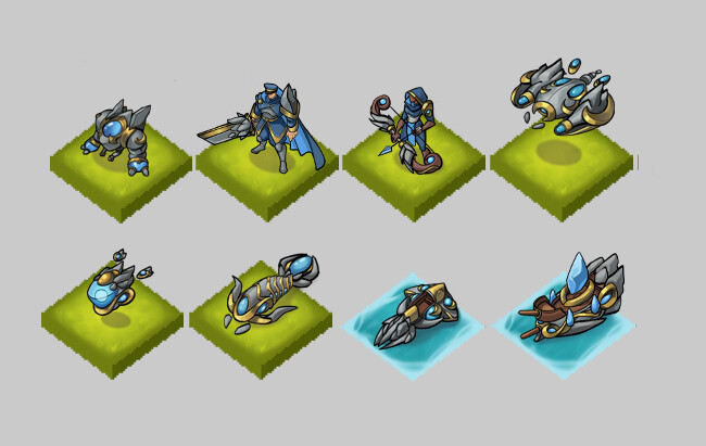 Final assets for the main faction's units