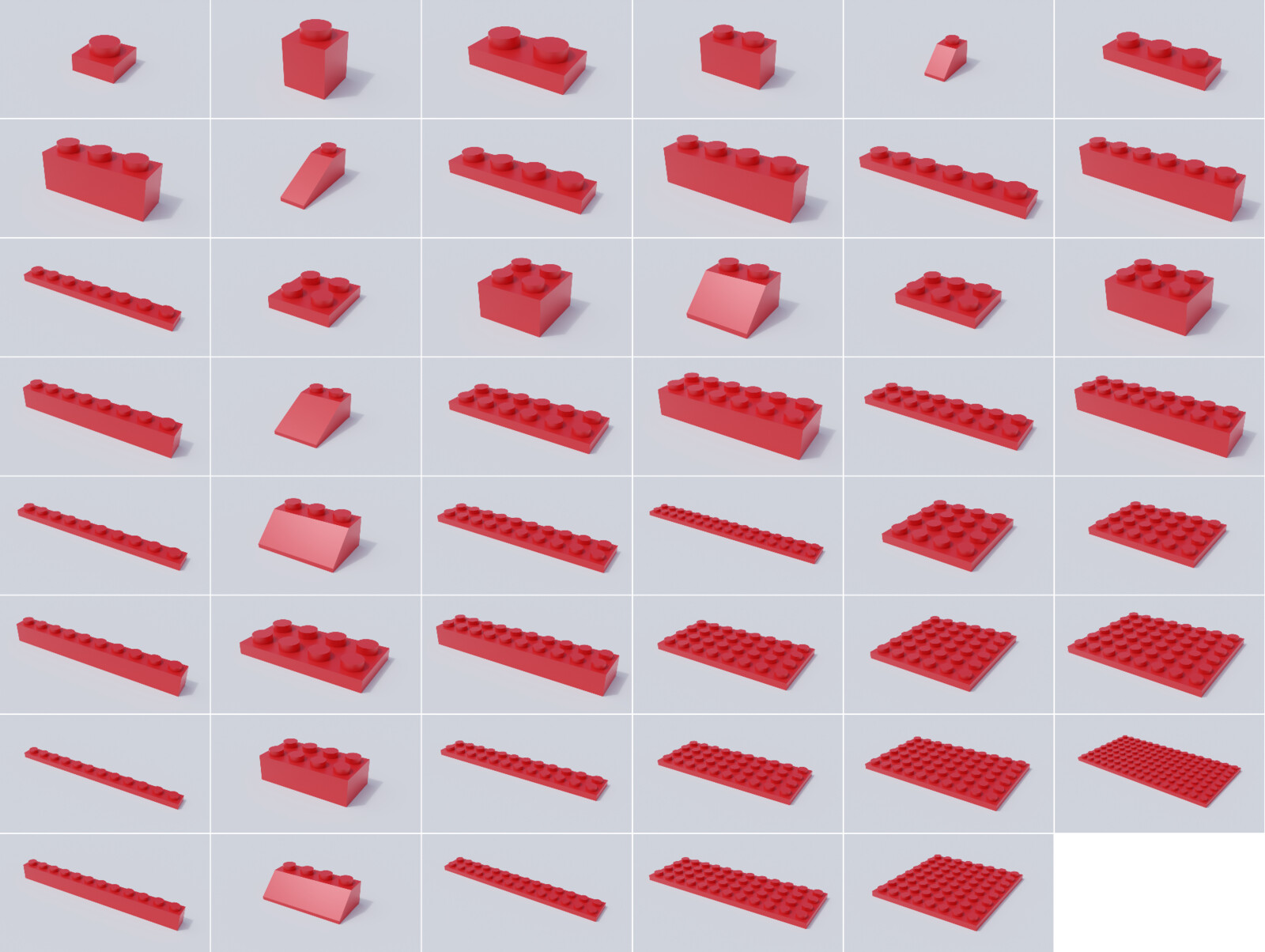 Lego Brick Collection Collage (All Bricks)