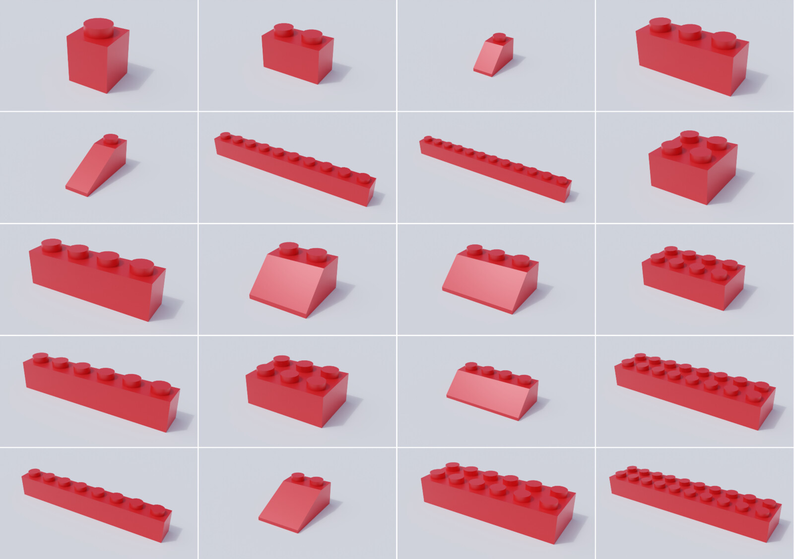 Standard Lego Bricks Collage