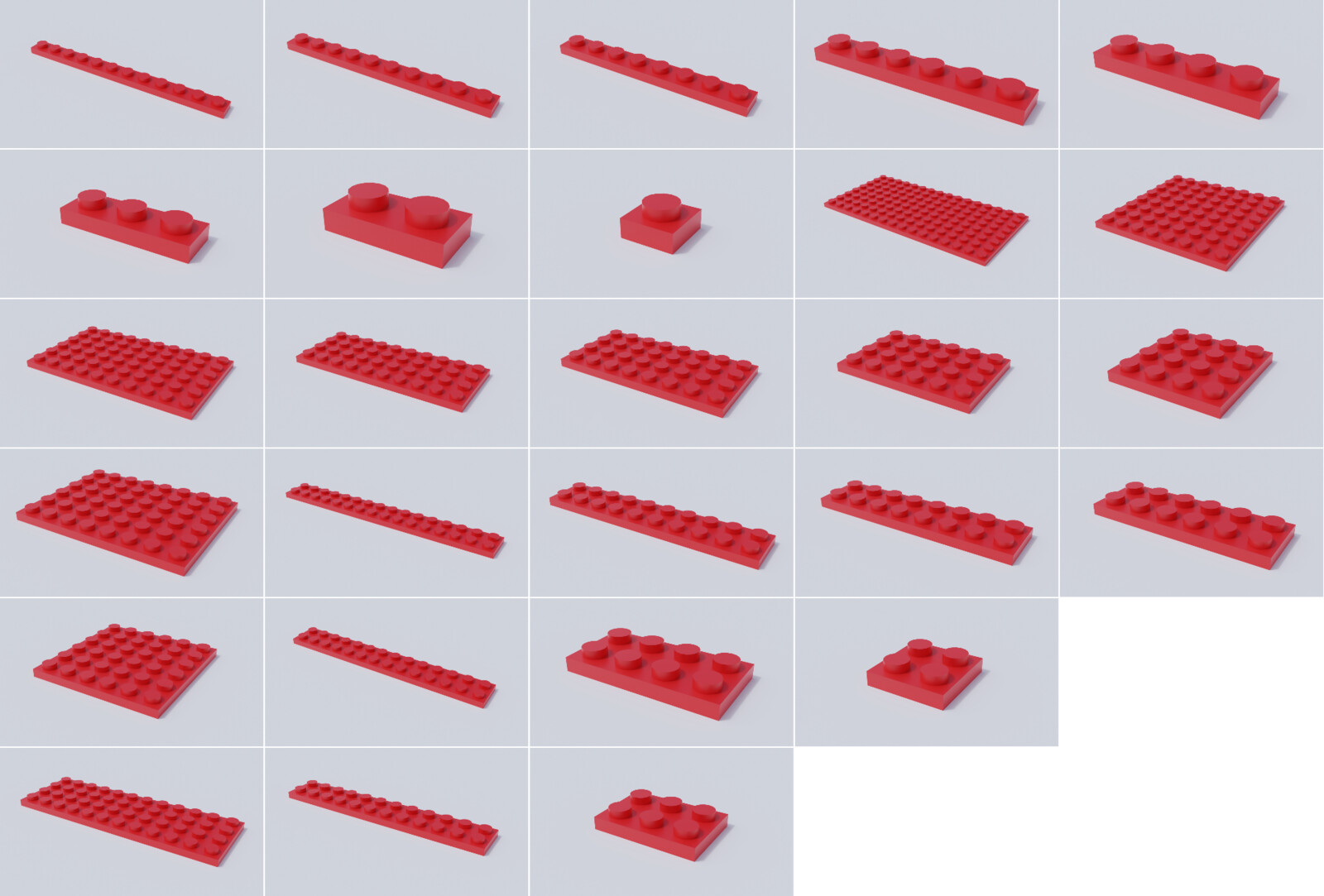 Flat Lego Bricks Collage