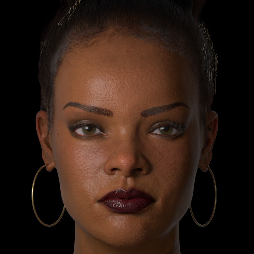ArtStation 3D Model of Rihanna 2021