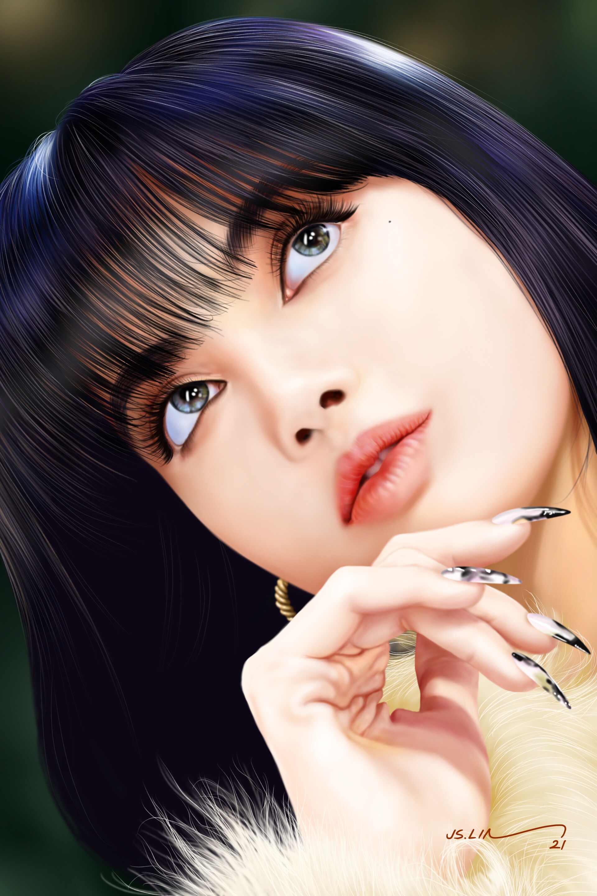 200319 Lisa | Digital art girl, Art girl, Anime art beautiful