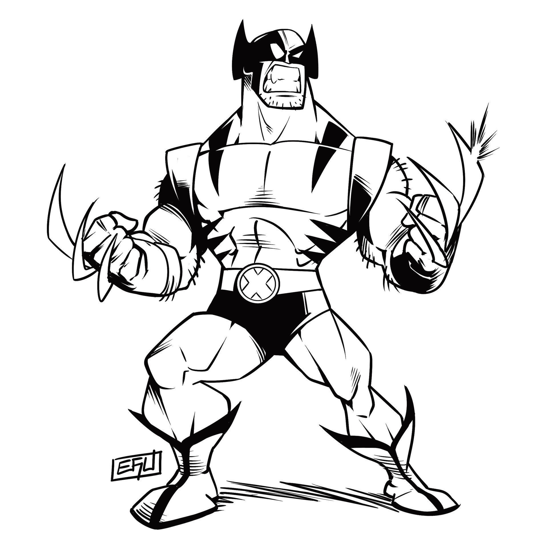 ArtStation - Wolverine cartoon