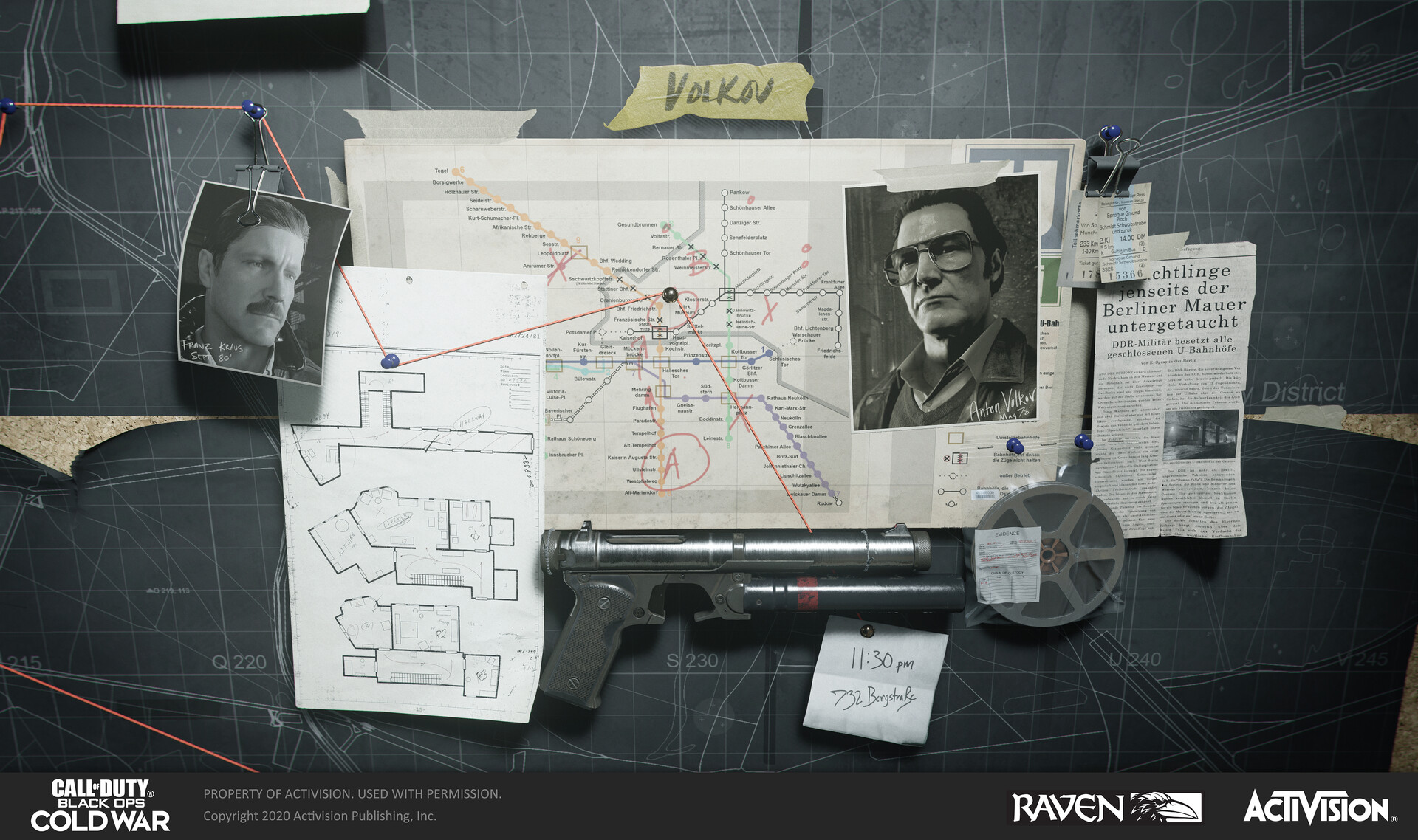 Alex Kreeger Call of Duty Black Ops Cold War Safehouse Evidence Board